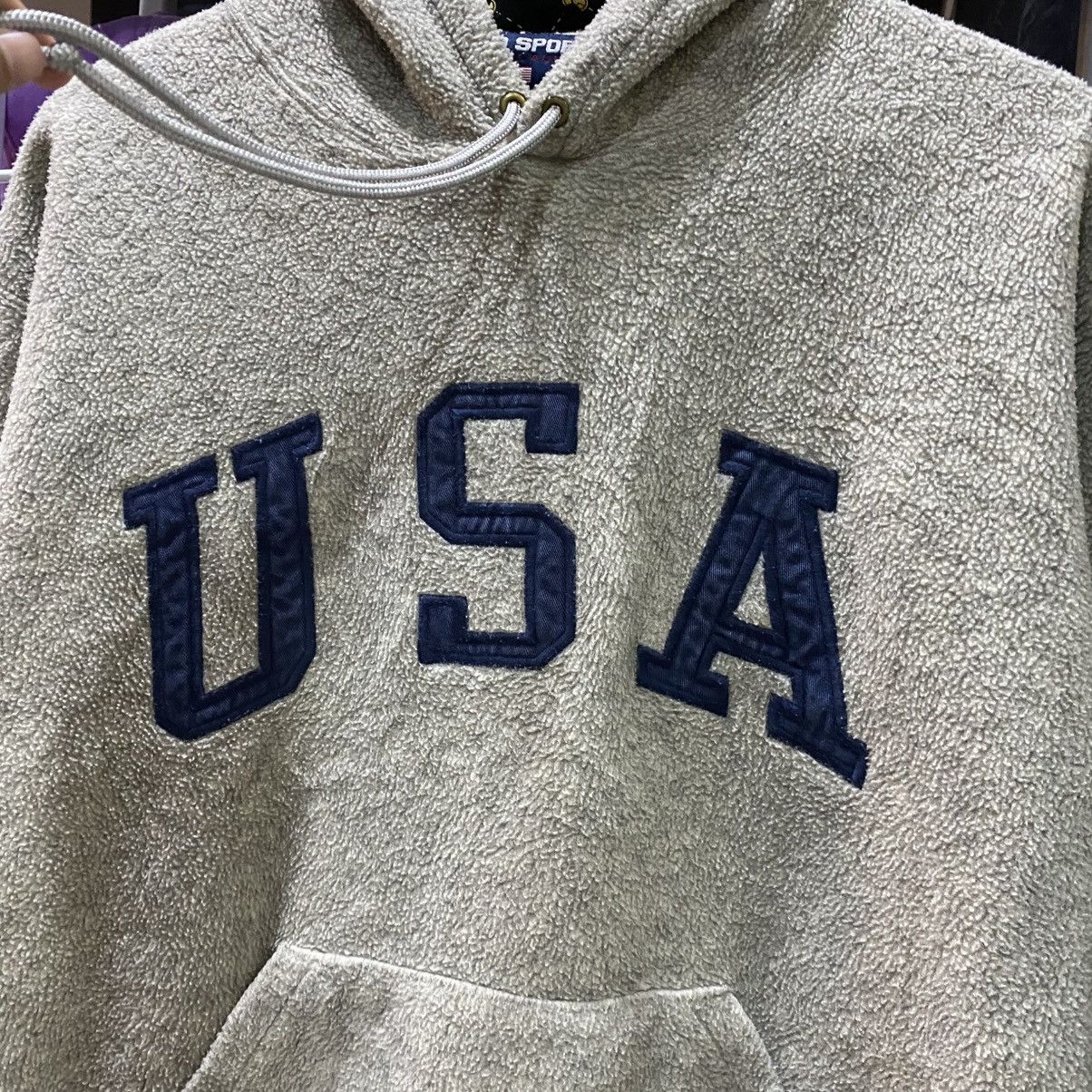 Polo Ralph Lauren Vintage 90s Ralph Lauren Polo Usa Fleece Hoodie Sweater Size US M / EU 48-50 / 2 - 6 Thumbnail