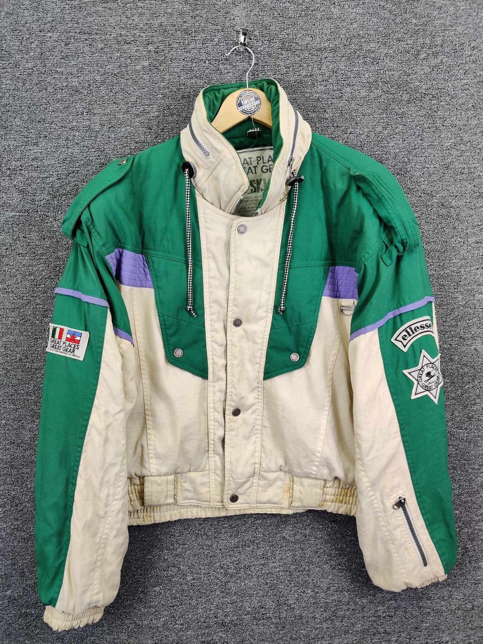 Ellesse Vintage Ellesse By Goldwin Ski Bomber Jacket Size US L / EU 52-54 / 3 - 1 Thumbnail