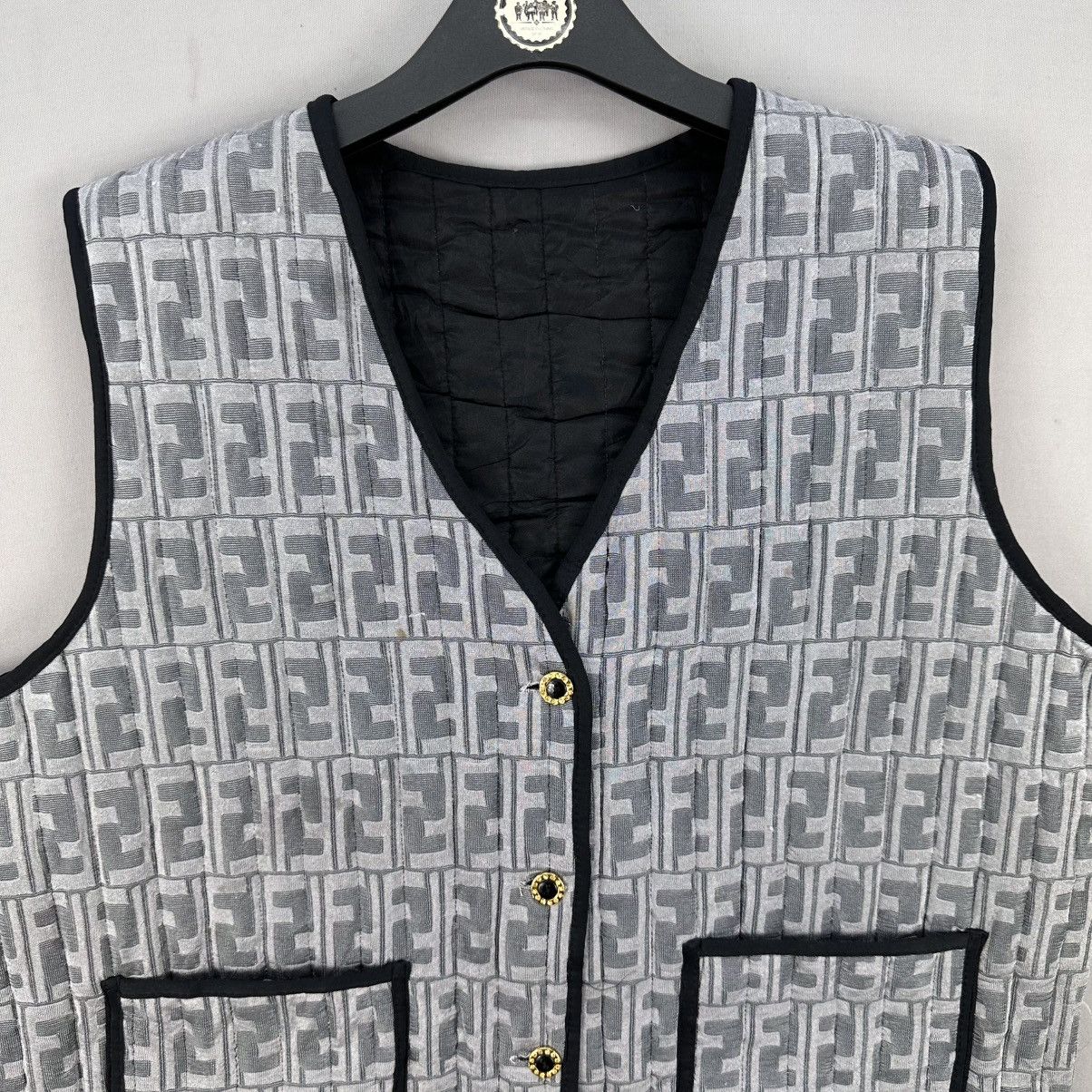 Vintage Vintage 90's F Monogram Vest by Meeilon Size US XL / EU 56 / 4 - 7 Thumbnail