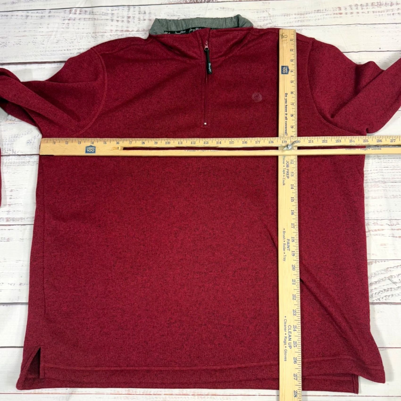 Wrangler Wrangler Mens George Strait 1/4 Zip Fleece Pullover L Red Sweatshirt Long Sleeve Size US L / EU 52-54 / 3 - 2 Thumbnail