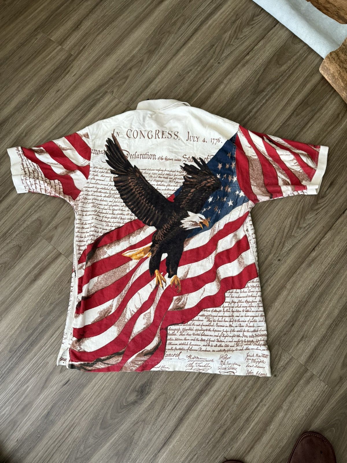 Cotton Traders Cotton Traders Sport Mens Patriotic Constitution Flag Polo Size US XL / EU 56 / 4 - 4 Thumbnail