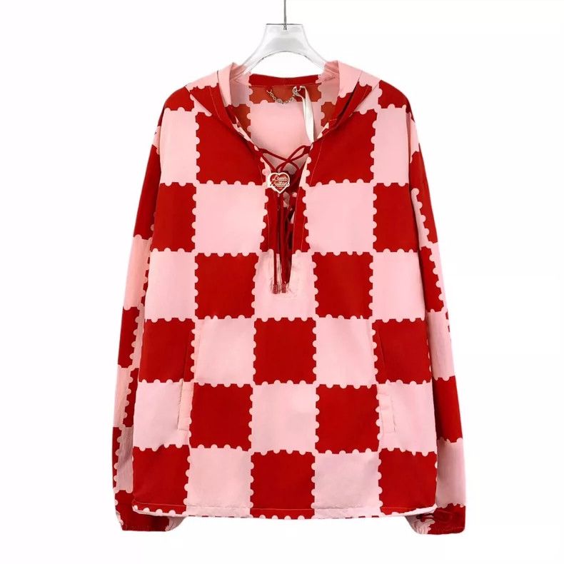 Louis Vuitton Louis Vuitton Pink checkerboard hooded long sleeve assault Size US M / EU 48-50 / 2 - 1 Thumbnail