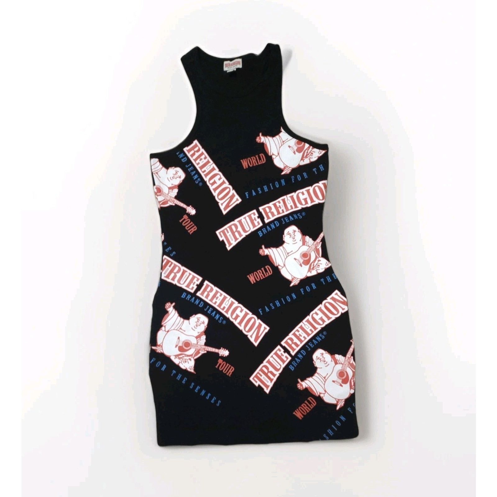True Religion True Religion T- Shirt Anniversary Goddess Rib Logo Bodycon Size S / US 4 / IT 40 - 2 Thumbnail