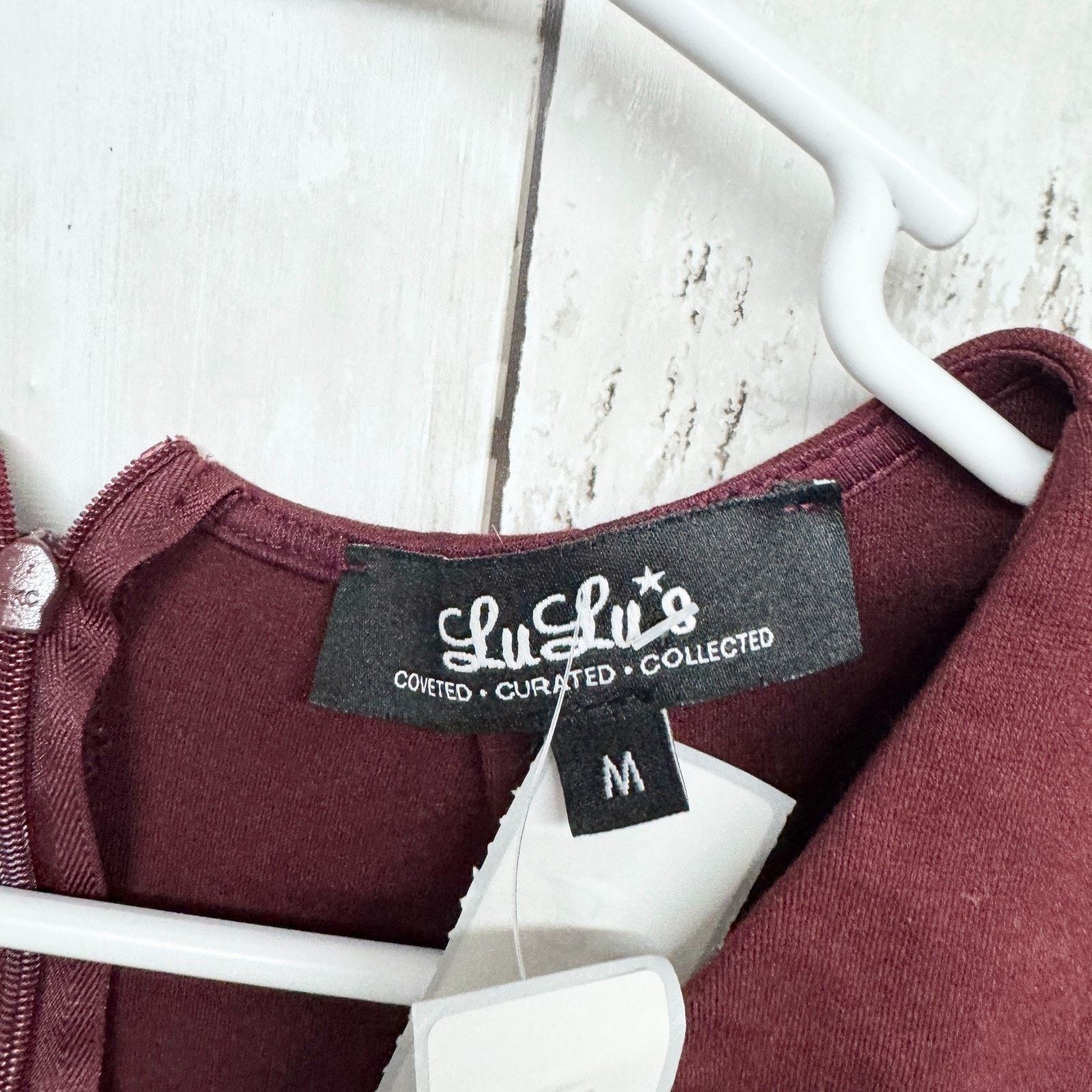 Other Lulus Dress Size Medium Short Sleeve Mini Zip Back Maroon Size M / US 6-8 / IT 42-44 - 2 Thumbnail