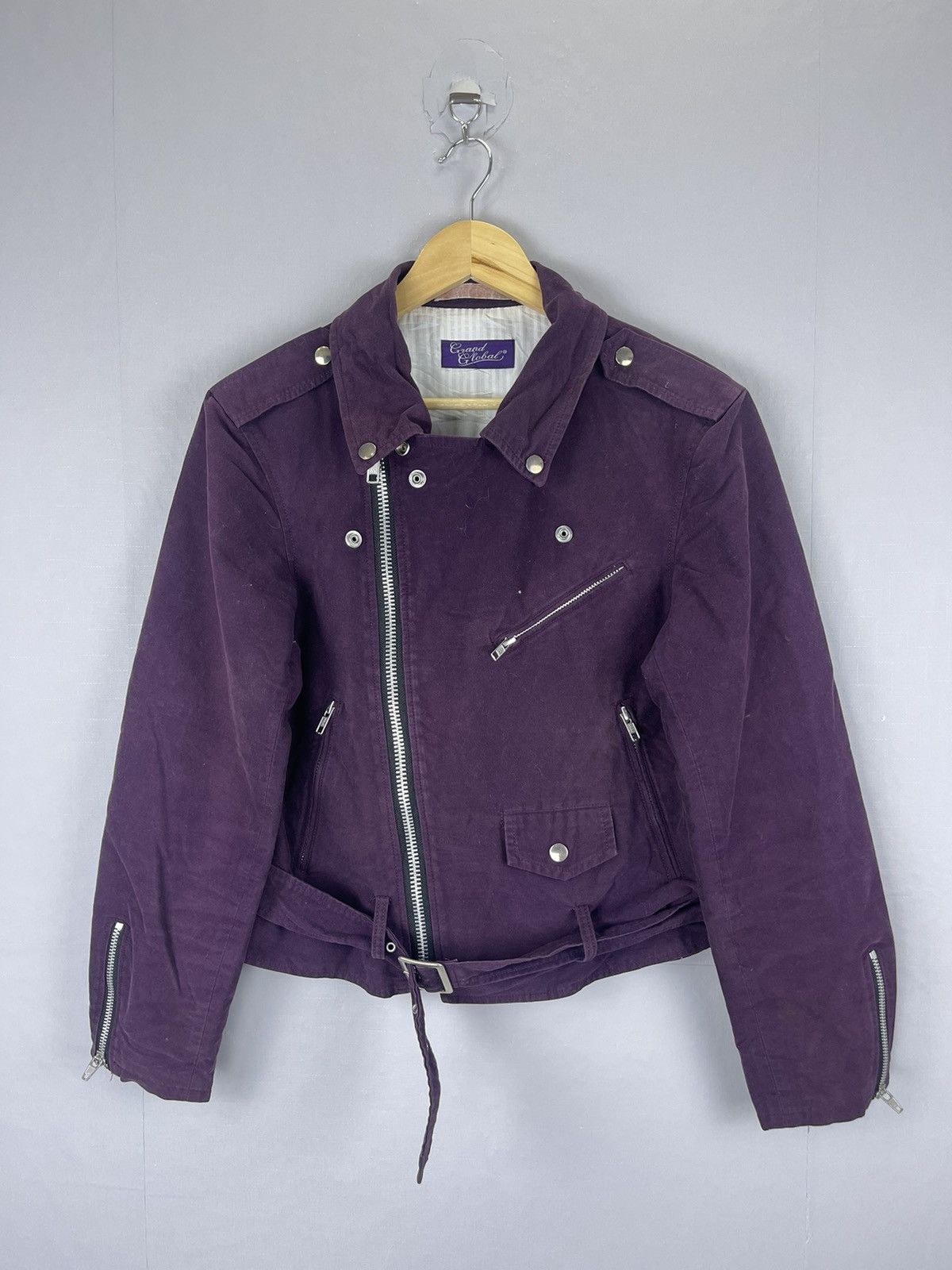 Japanese Brand × Le Grande Bleu (L.G.B.) × Vintage Vintage Grand Global Double Colar Biker Jacket Size US S / EU 44-46 / 1 - 3 Thumbnail