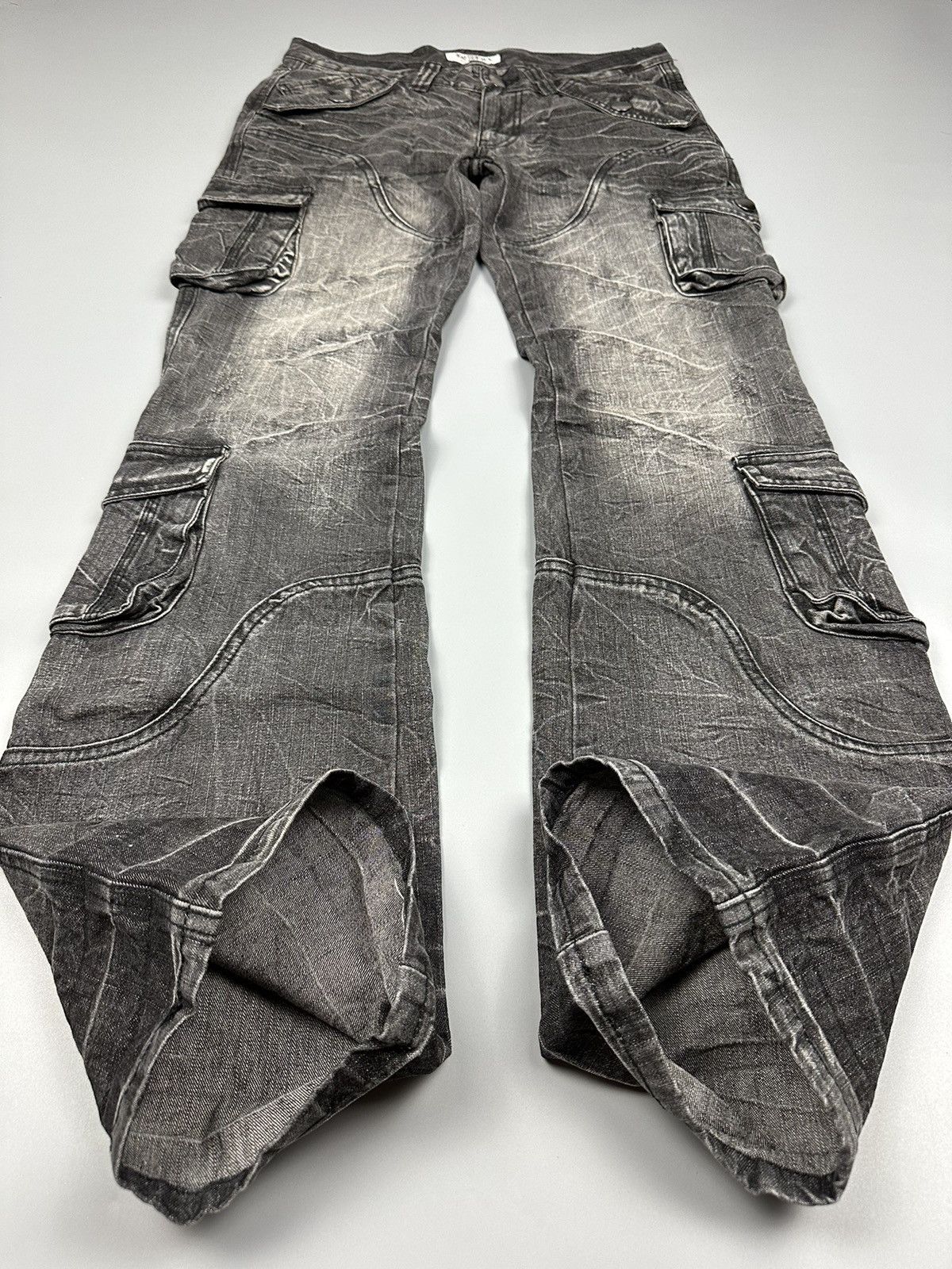 If Six Was Nine × Le Grande Bleu (L.G.B.) 🔥Sick🔥Seditionaries Lowbox Multipocket Whiskered Flare Denim Size US 33 - 9 Thumbnail