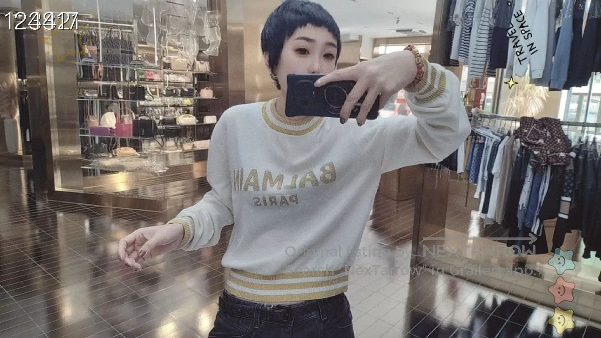 Balmain Balmain Classic Gold Letter Knit Sweater. Size S / US 4 / IT 40 - 6 Thumbnail
