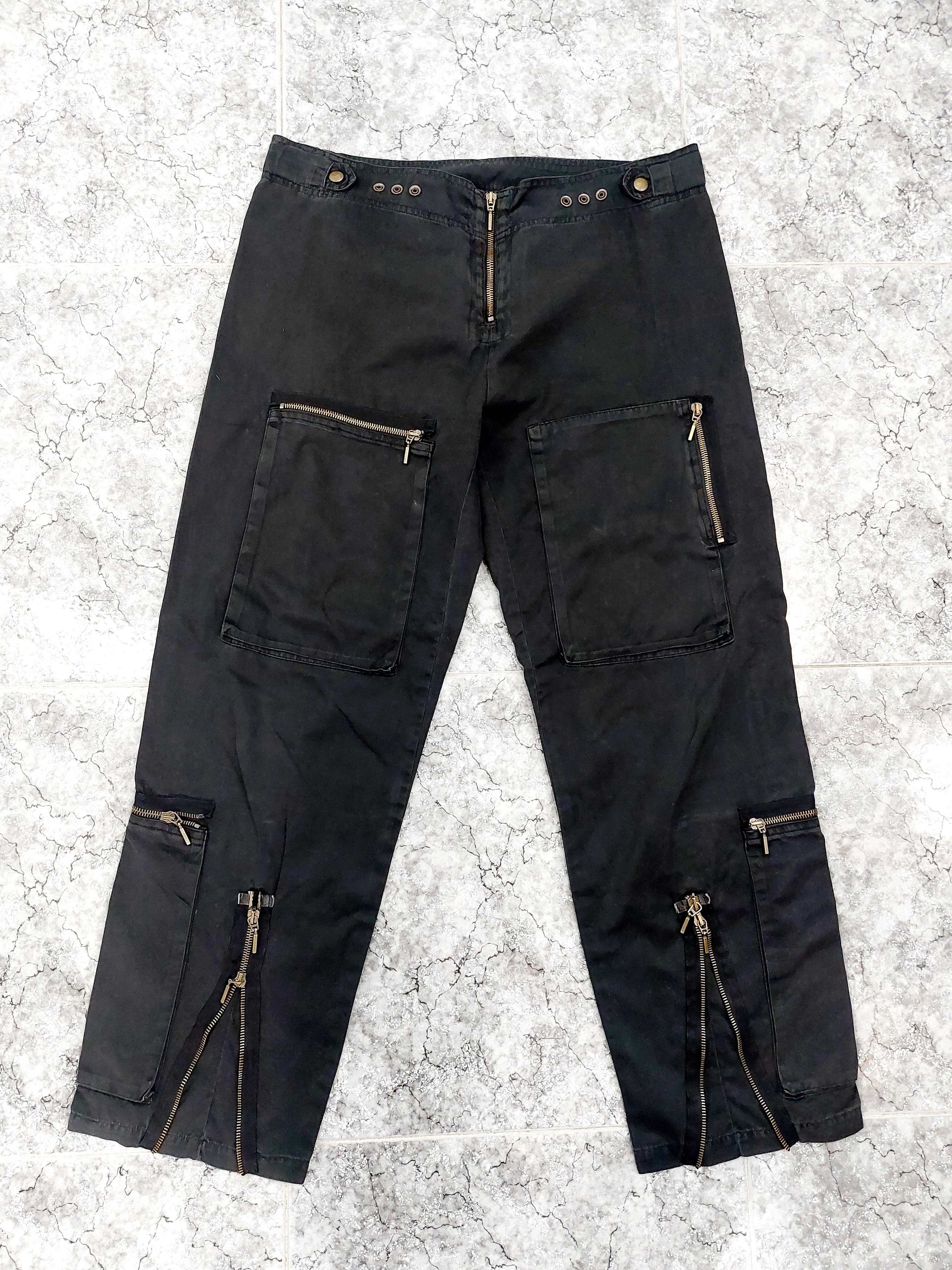 plein sud Plein Sud Multi-Zip Pocket Aviator Cargo Pants Trousers Size 34" / US 12 / IT 48 - 2 Thumbnail