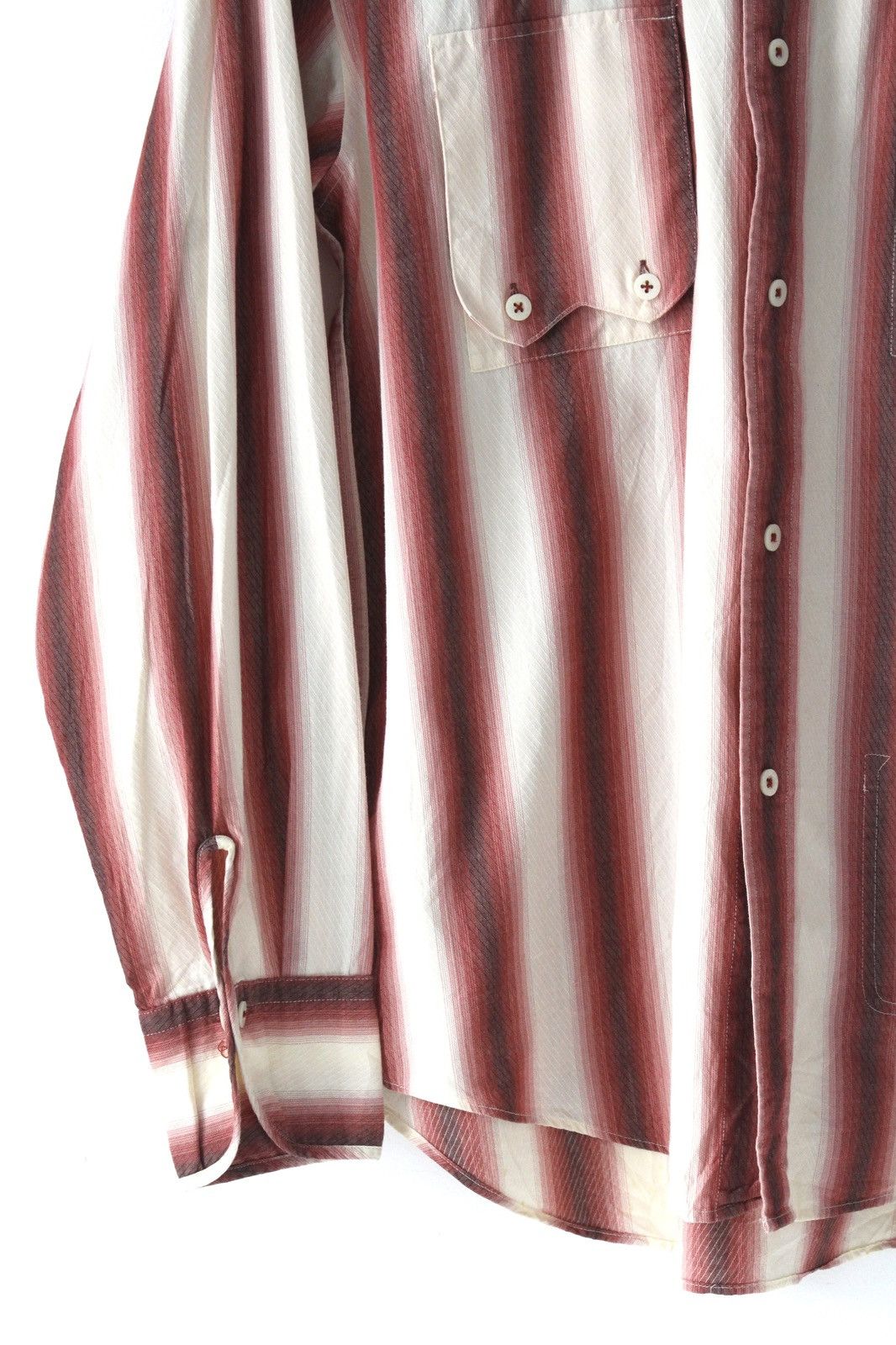 PPFM SS2002 PPFM SECRET POCKET OMBRÉ STRIPE WESTERN SHIRT Size US M / EU 48-50 / 2 - 5 Thumbnail