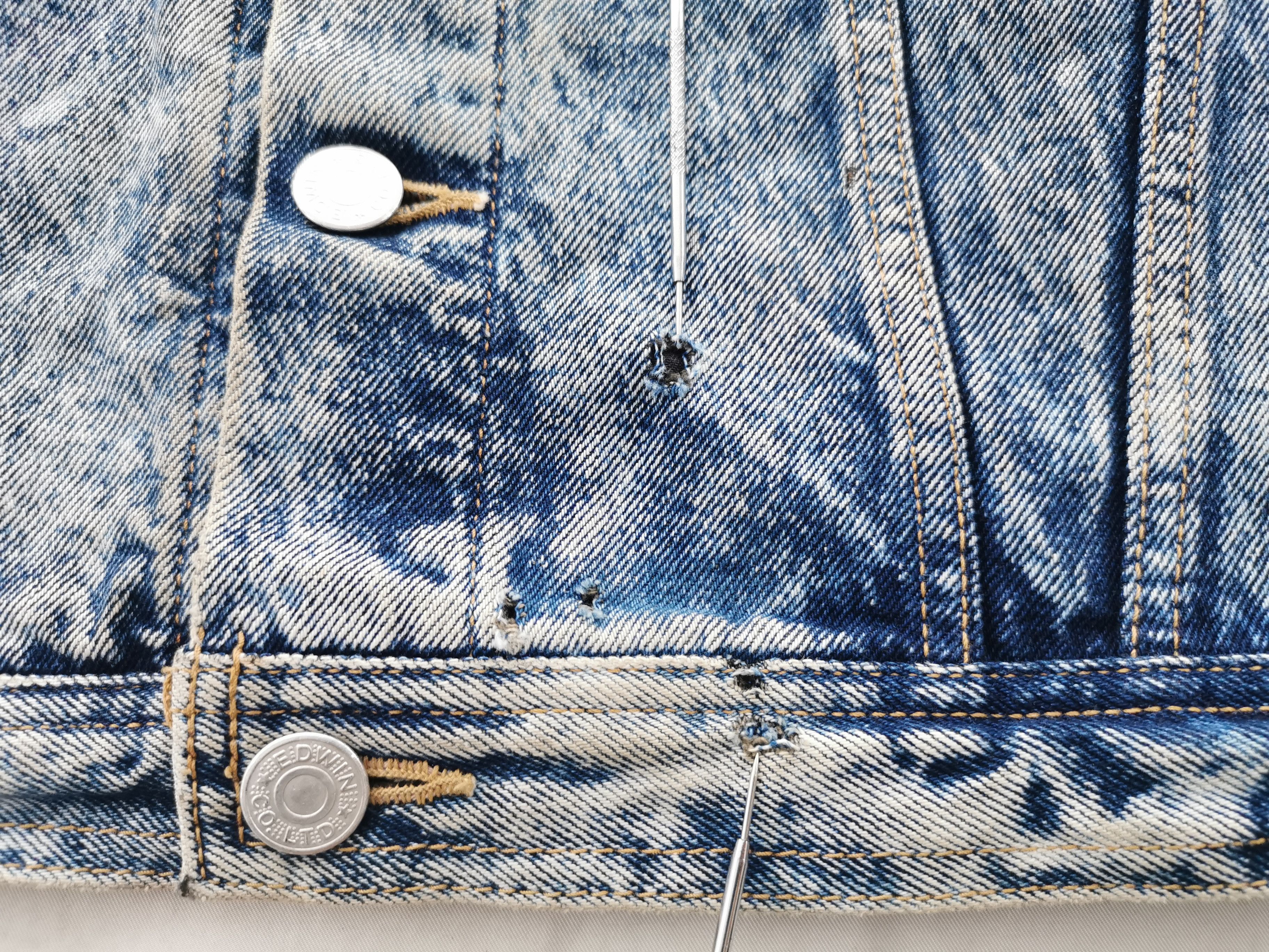 Edwin Distressed Vintage Edwin Acidwash Denim Jeans Jacket Size M Size US S / EU 44-46 / 1 - 5 Thumbnail