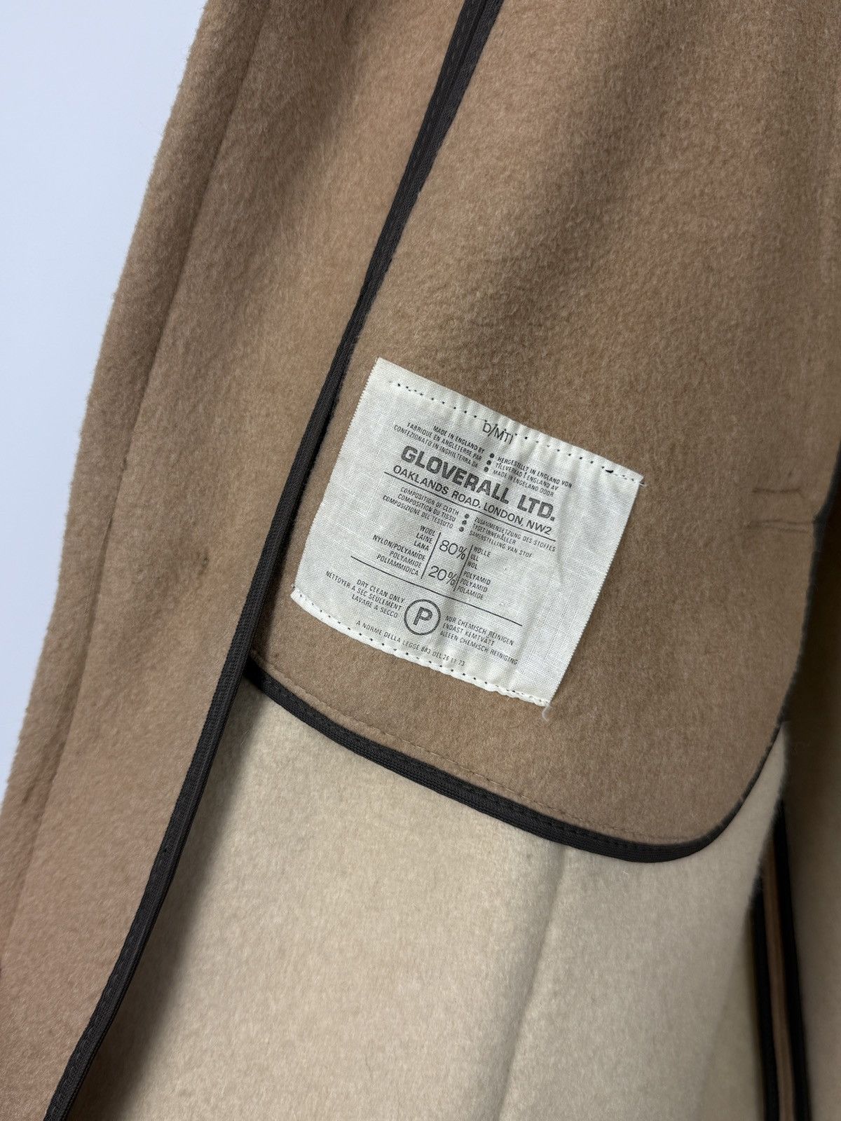 Gloverall 1970s Vintage Gloverall England Camel Beige Wool Mid Coat 54 Size US L / EU 52-54 / 3 - 13 Thumbnail