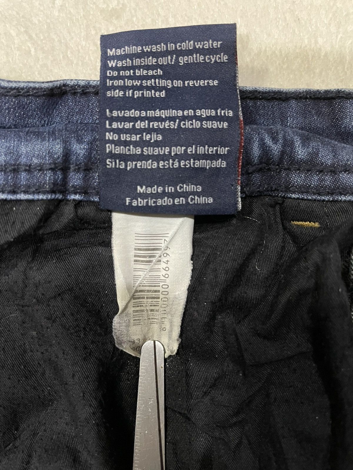 Japanese Brand Vintage KRS Denim Skinny Faded Distress Dark Blue Jeans Size US 33 - 12 Thumbnail