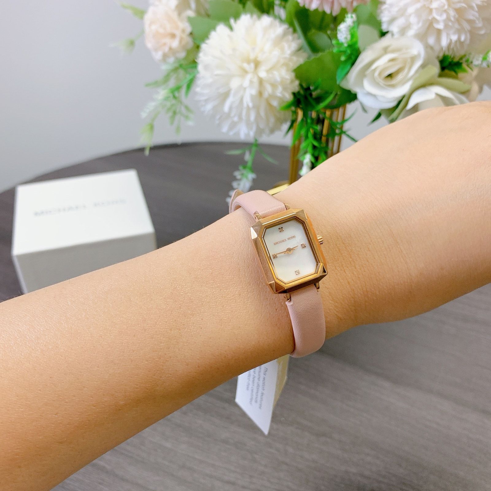 Michael Kors Michael Kors MK2923 Alane Two-Hand Blush Leather Watch Size ONE SIZE - 1 Thumbnail