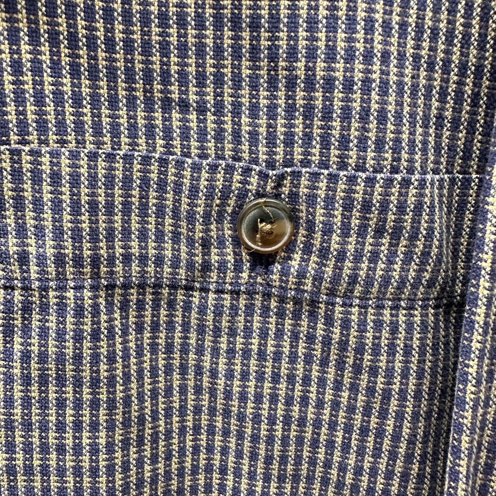 Vintage Scott Barber Shirt XL Blue Cotton Button-Up Mens Casual Classic 80s 90s Preppy Knit Collar-Down Button Size US XL / EU 56 / 4 - 4 Thumbnail