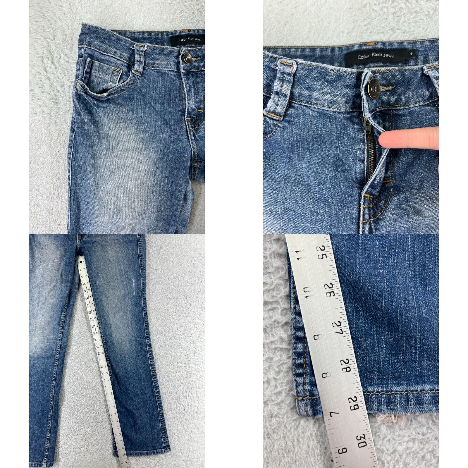 Calvin Klein Calvin Klein Jeans Women 8 Blue Bootcut Denim Cotton Blend Embroidered 5-Pocket Regular Stretch Size 30" / US 8 / IT 44 - 8 Thumbnail