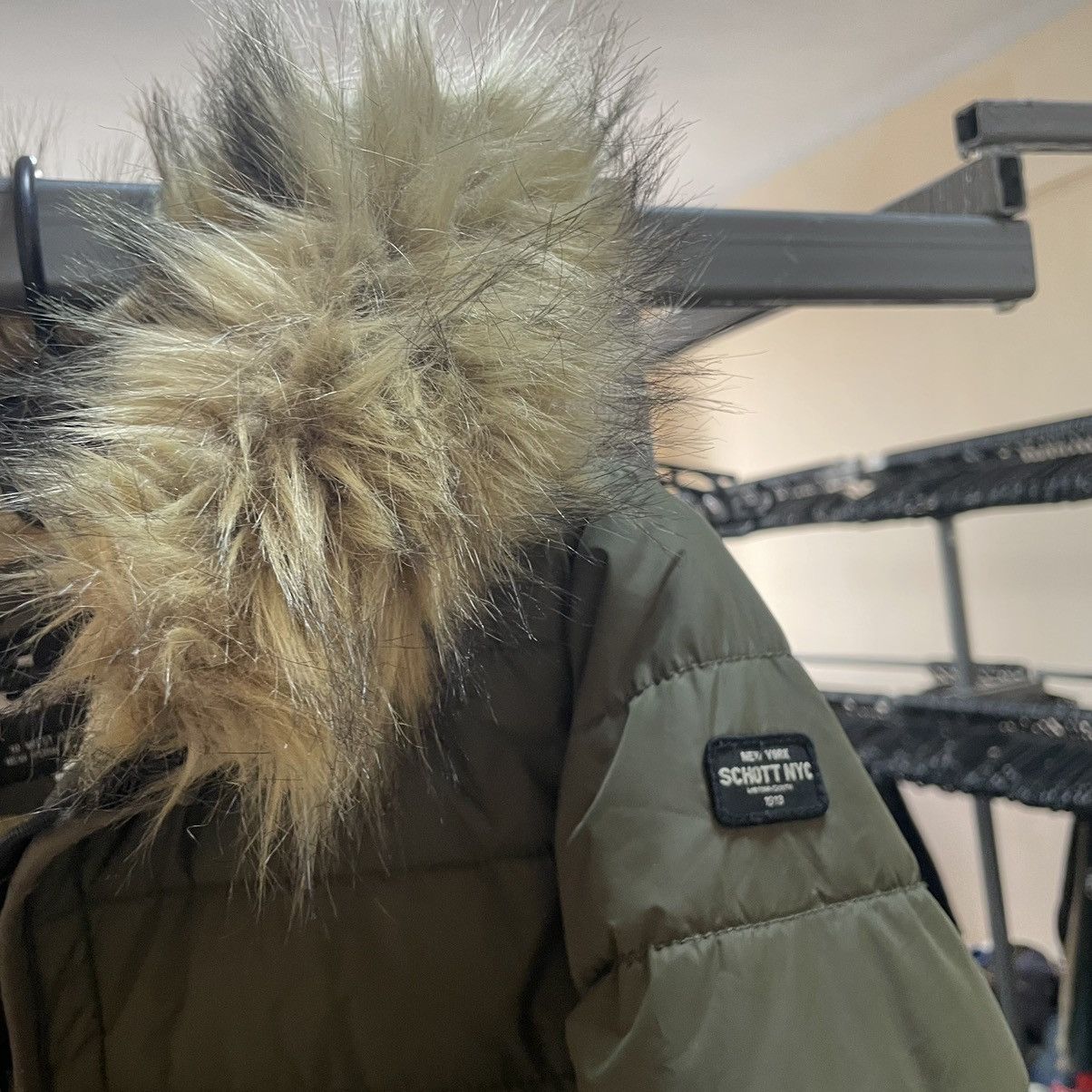 Schott Schott parka coat jacket bomber fur faux 90s down arm Size S / US 4 / IT 40 - 3 Thumbnail