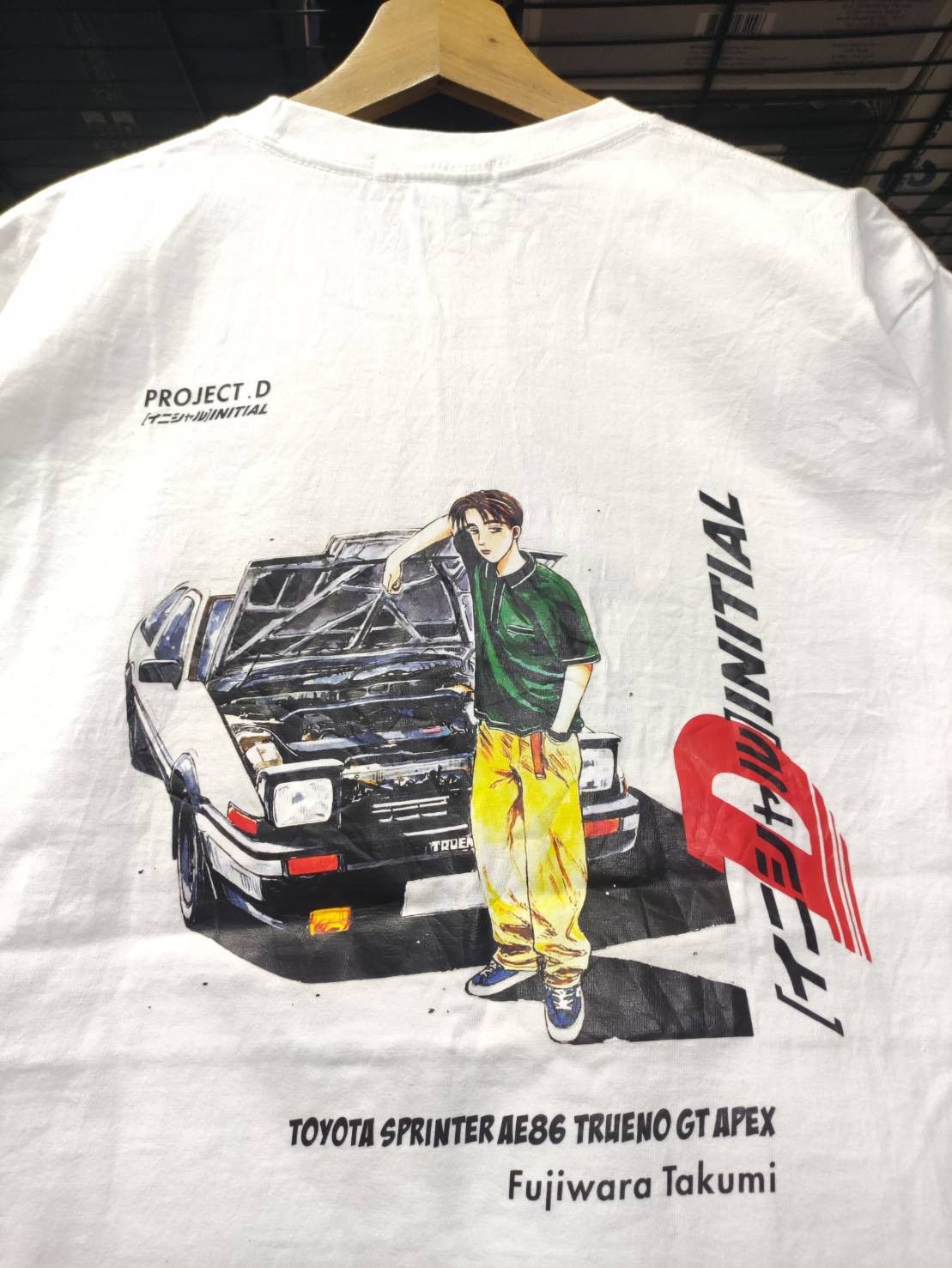 Initial D " Fujiwara Takumi & Toyota AE86 " license T-Shirt