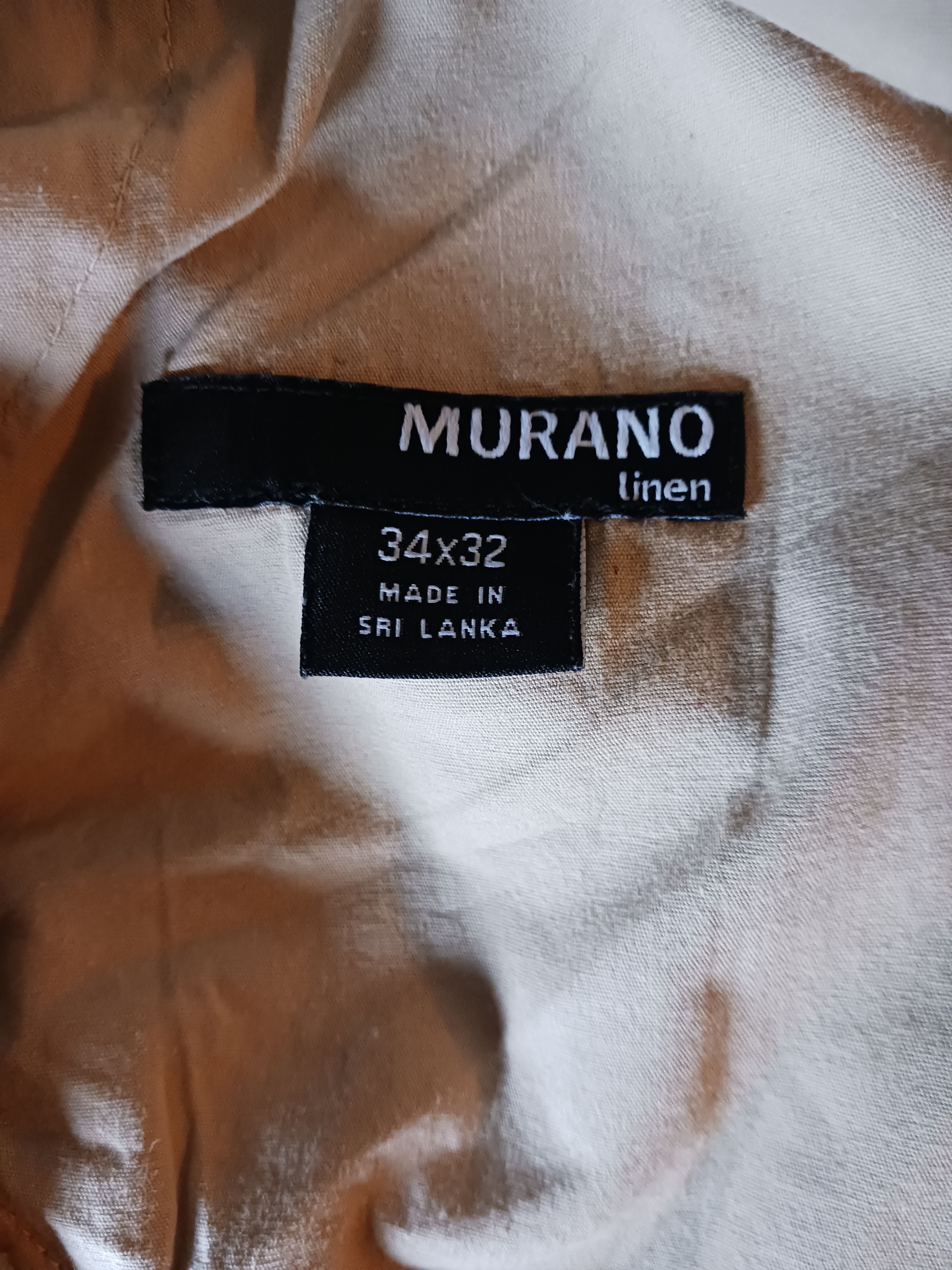 Murano Vintage 100% Linen Button Fly Pleated Pants Size US 36 / EU 52 - 3 Thumbnail