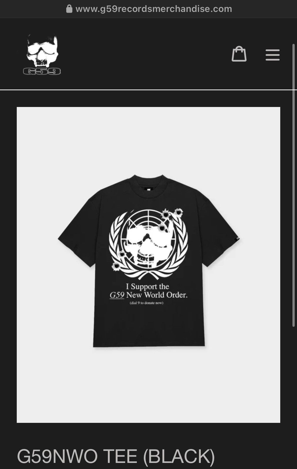 City Morgue × G59 Records G59NWO Black T-Shirt Size US L / EU 52-54 / 3 - 1 Thumbnail