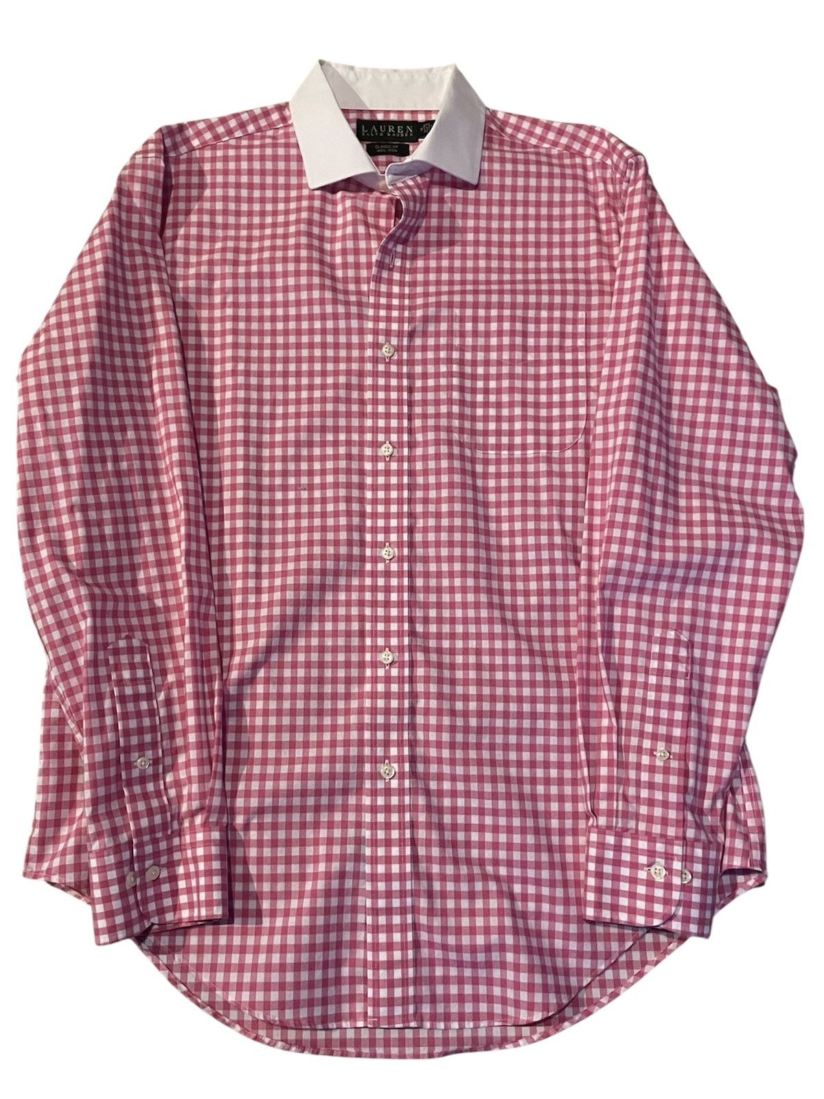 Lauren Ralph Lauren Lauren Ralph Lauren Contrast Collar Gingham Shirt Size US XL / EU 56 / 4 - 3 Thumbnail