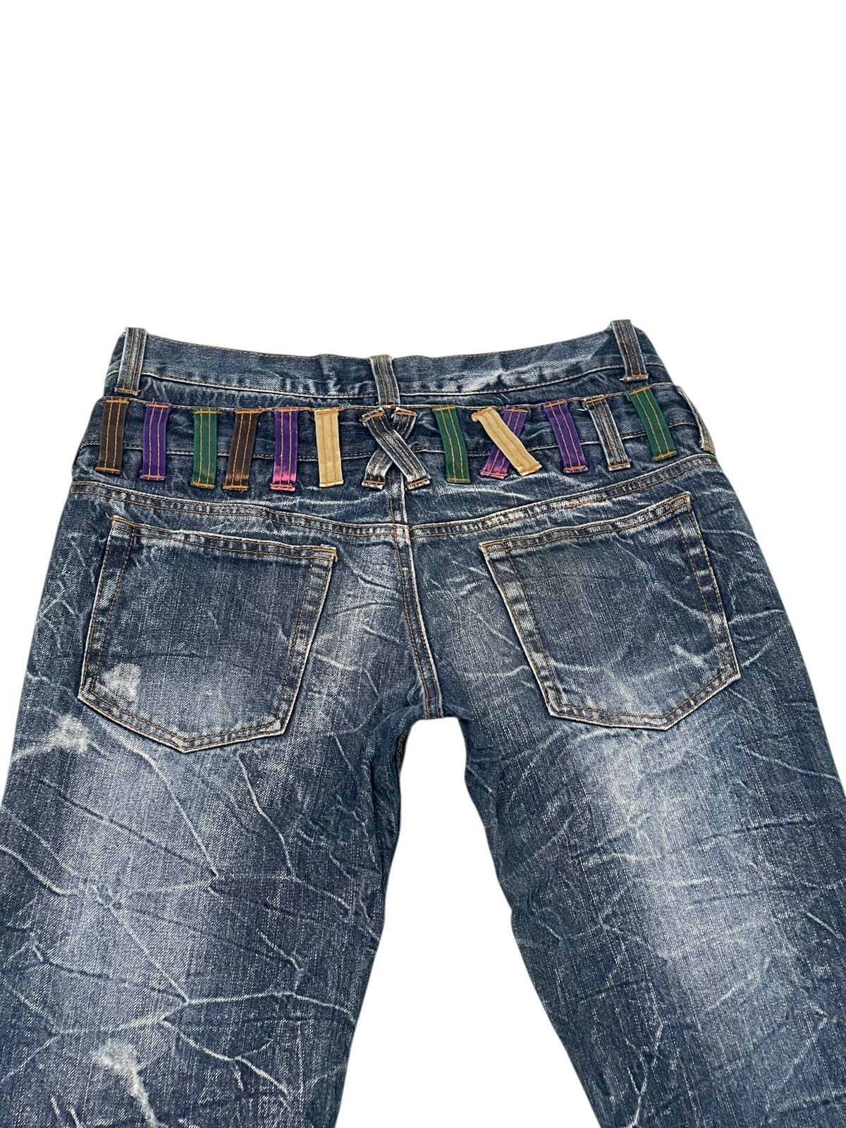 Japanese Brand Double Waist Jeans Nylaus Chrome Dior Erd cdg amiri 2🟦9 Size US 31 - 14 Thumbnail