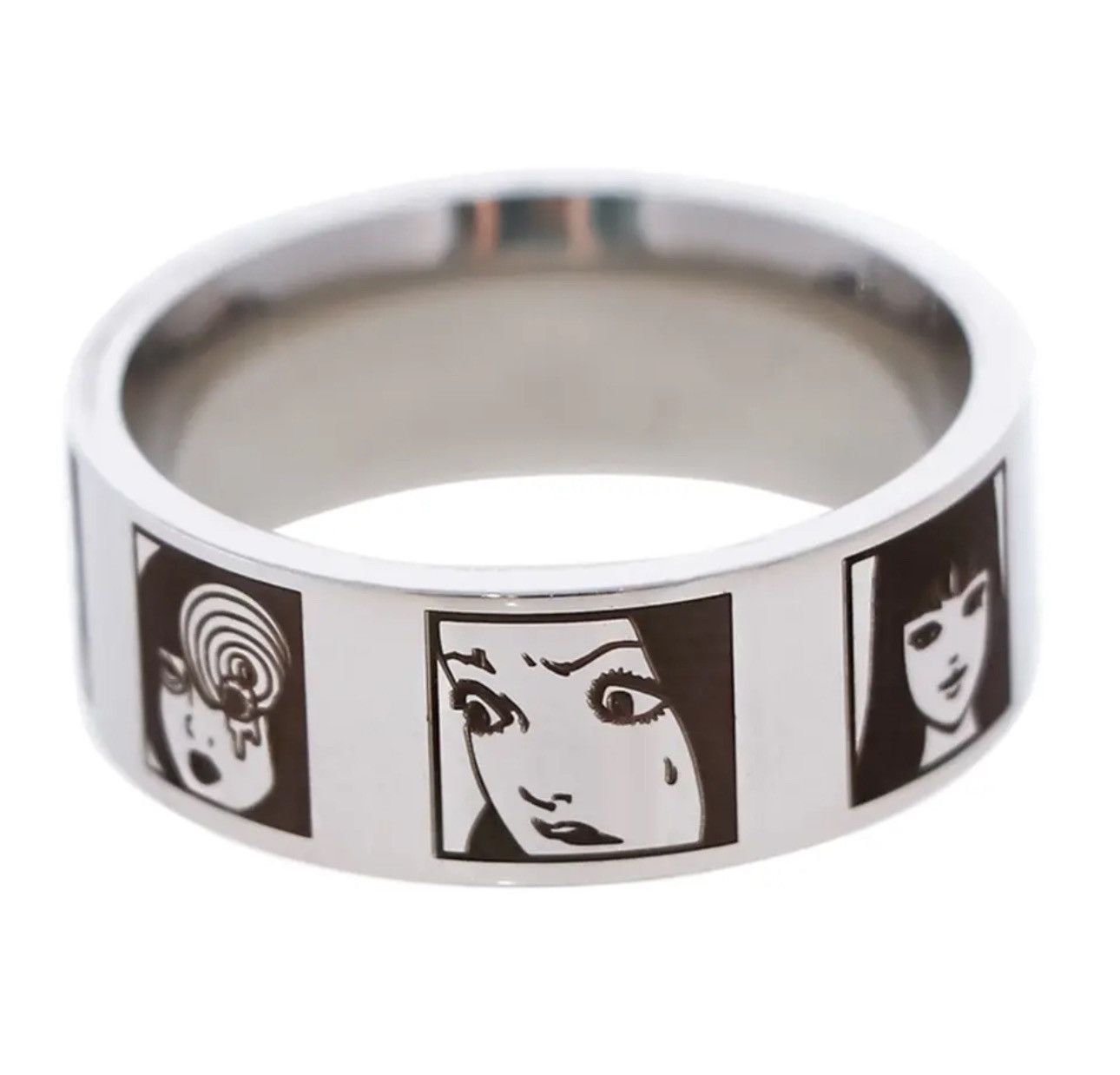 Jewelry Junji Ito Tomie Anime Japanese Manga Ring in Silver, Men's