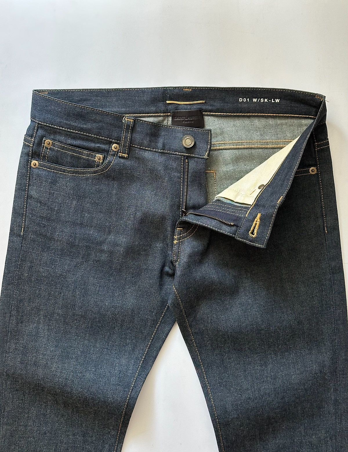 Saint Laurent Paris SAINT LAURENT Hedi Slimane SS 2013 D01 Raw Blue Denim Jeans Size US 28 / EU 44 - 7 Thumbnail