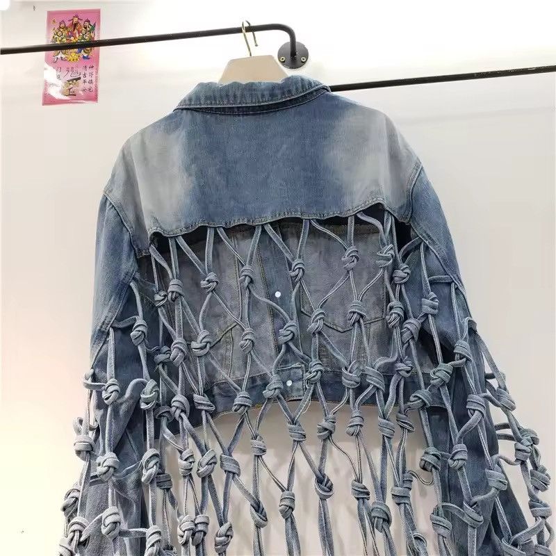 Designer Designer Streetwear Retro Cowboy Loose Denim Jacket Size M / US 6-8 / IT 42-44 - 3 Thumbnail