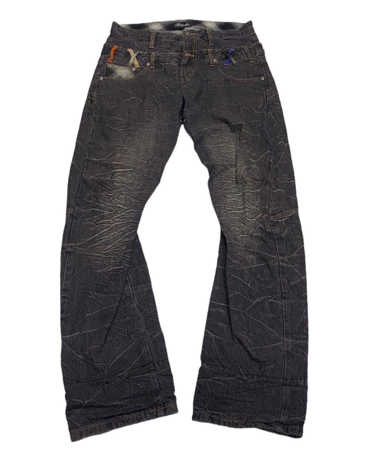 Hysteric Glamour × If Six Was Nine × Kapital SICK🔥DOUBLE WAIST BARCEDOS RUSTY DISTRESSED DENIM JEANS Size US 32 / EU 48 - 3 Thumbnail