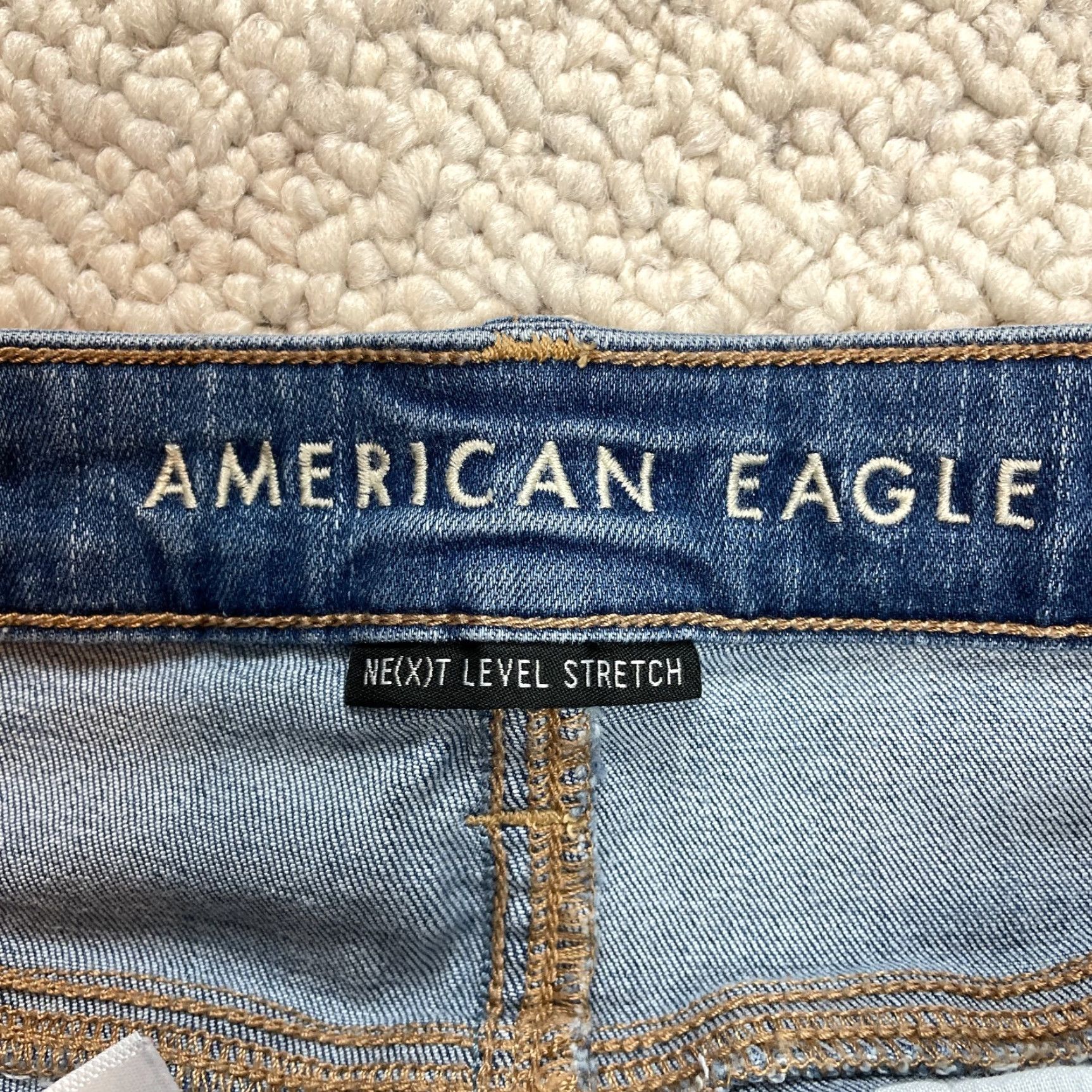 American Eagle Outfitters American Eagle Jeans Womens 4 Short Blue Denim Next Level Stretch Super Jegging Size 27" / US 4 / IT 40 - 7 Thumbnail