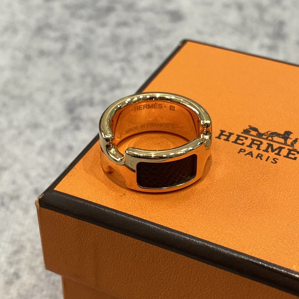 Hermes HERMES Bague PM Olympe Rings BLACK Size ONE SIZE - 2 Thumbnail