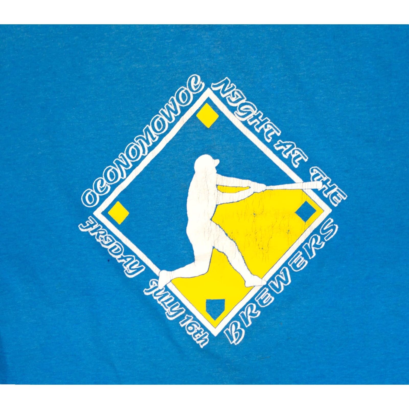 Vintage VINTAGE Milwaukee Brewers MLB Blue T-Shirt Men XL Single Stitch Crew Neck Size US XL / EU 56 / 4 - 2 Thumbnail