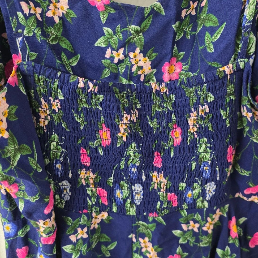 Old Navy Old Navy Blue Floral Sundress - Large Size L / US 10 / IT 46 - 6 Thumbnail