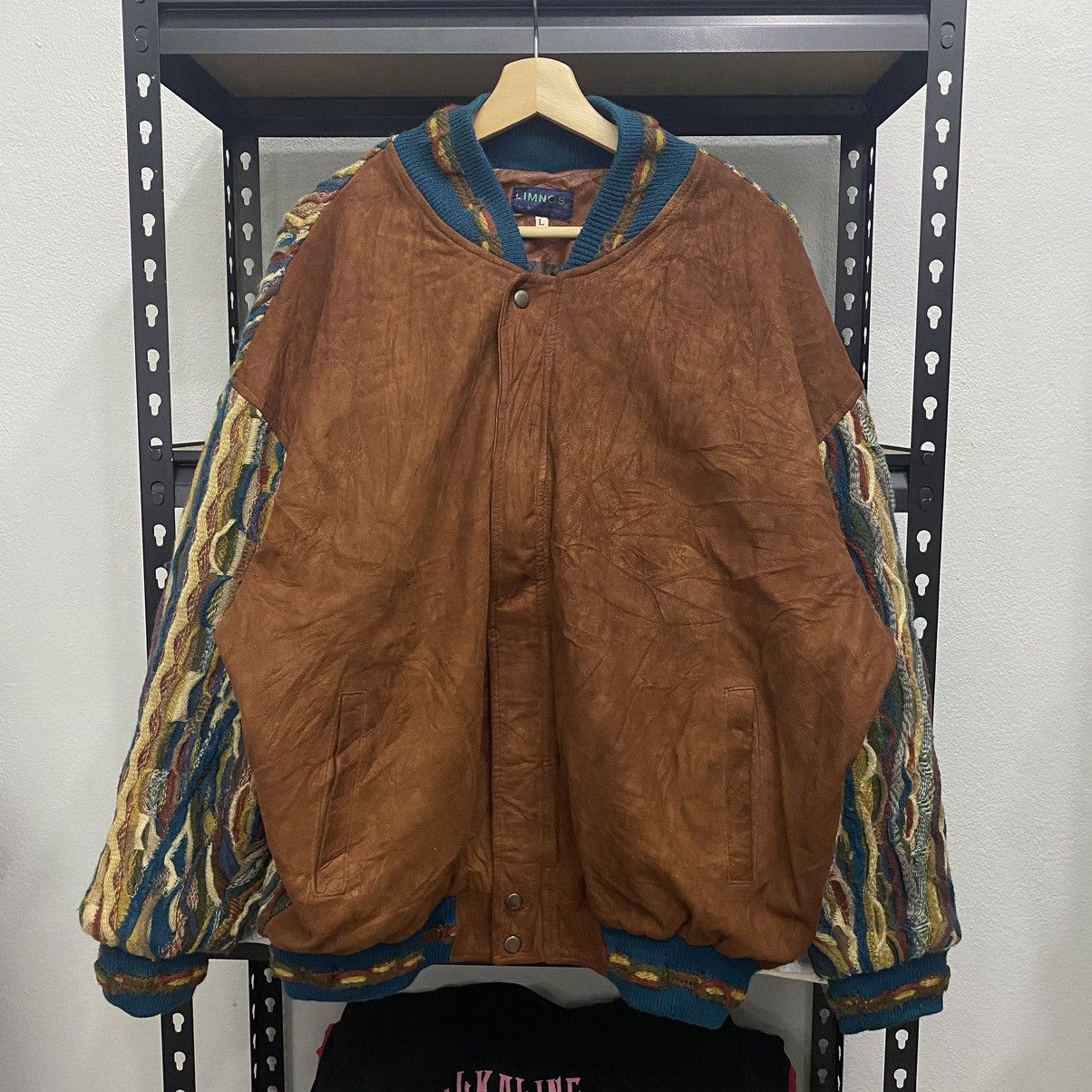 image of Vintage Limnos Coogi Jacket Item in Brown, Men's (Size Large)