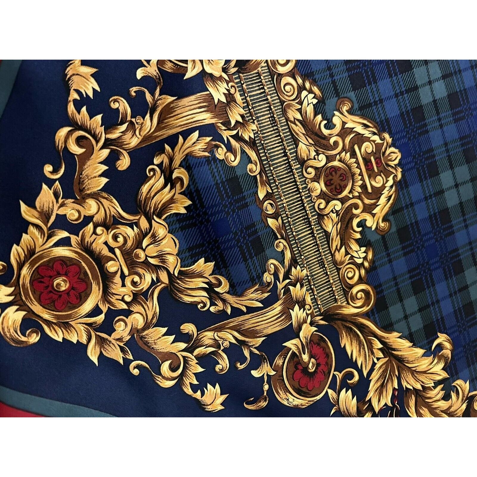 Ralph Lauren LAUREN RALPH LAUREN Tricolor Baroque Print Scarf Silk Italy Size ONE SIZE - 3 Thumbnail