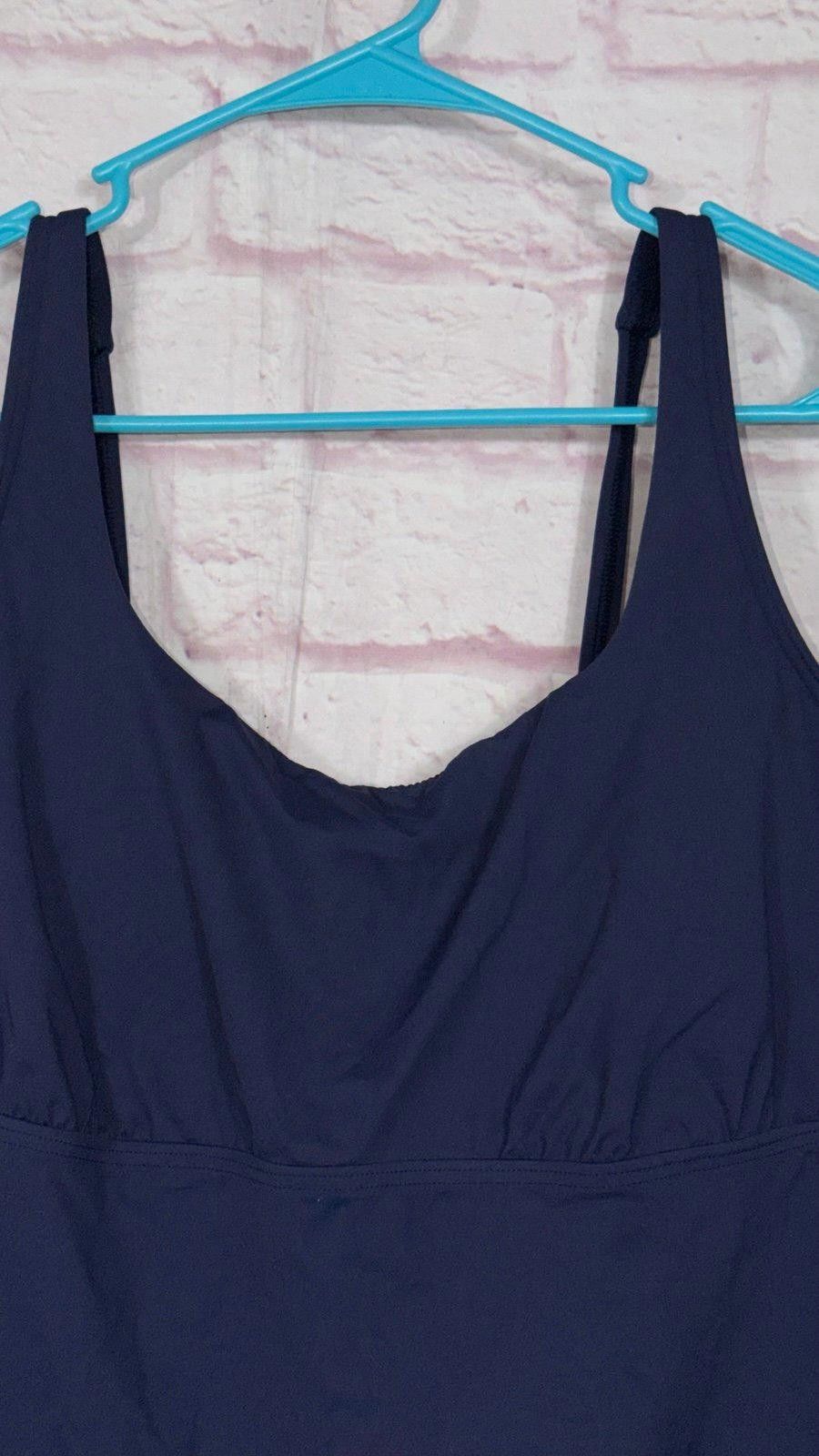 Lands' End Lands' End Square-Neck Underwire Tankini Swimsuit Top 18L Size ONE SIZE - 5 Thumbnail