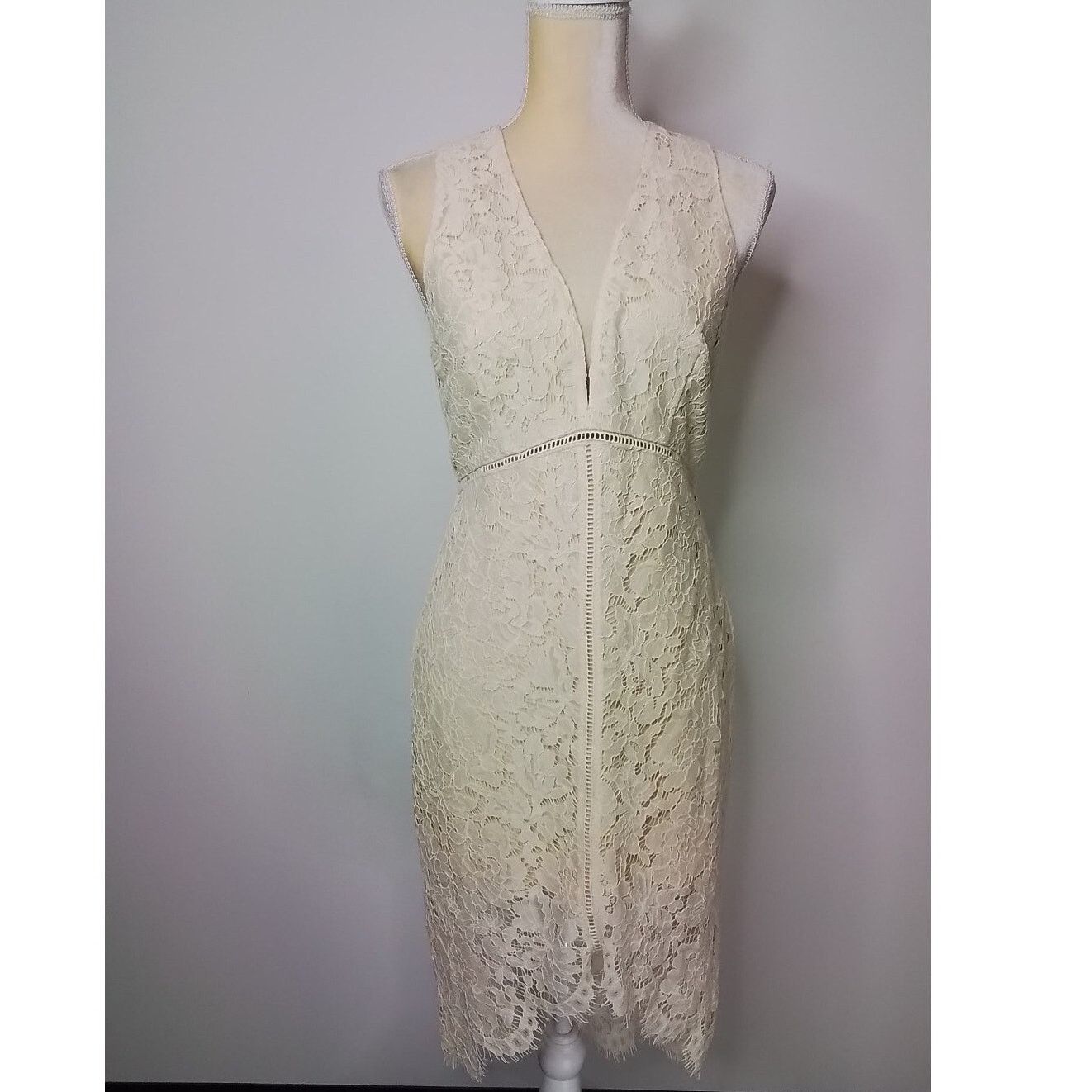 ASTR The Label Astr Lace Dress Women's Medium Off-White NWT Size M / US 6-8 / IT 42-44 - 2 Thumbnail