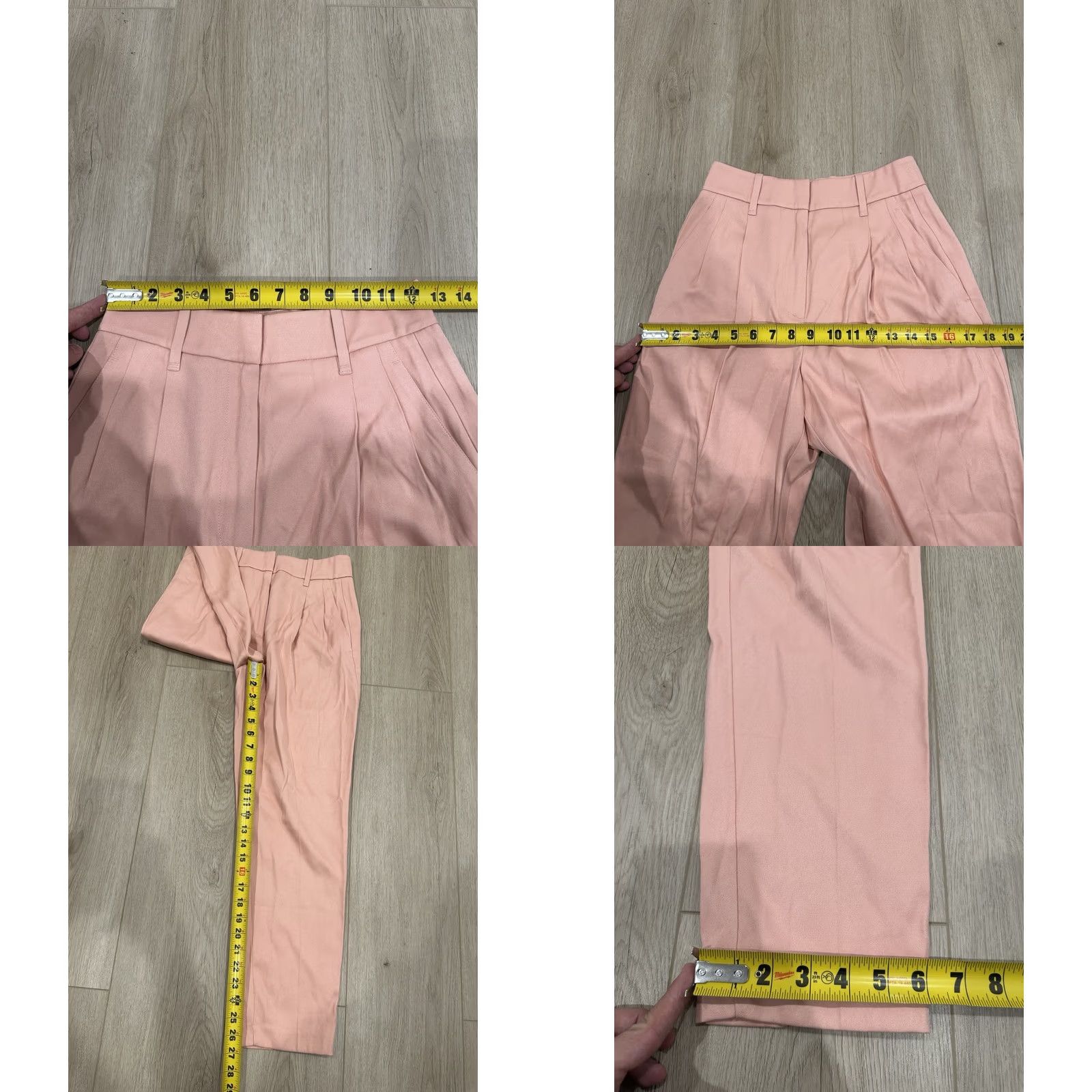 Reiss Reiss Pants Pink Crop Tapered Pleated Size 2US Womens Size 26" / US 2 / IT 38 - 9 Thumbnail