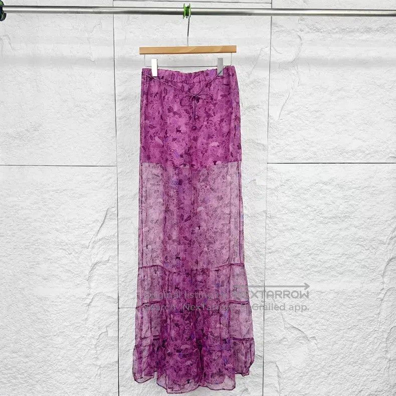 Hermes Hermes Fuchsia Long Skirt Size 24" / US 00 / IT 34 - 1 Thumbnail
