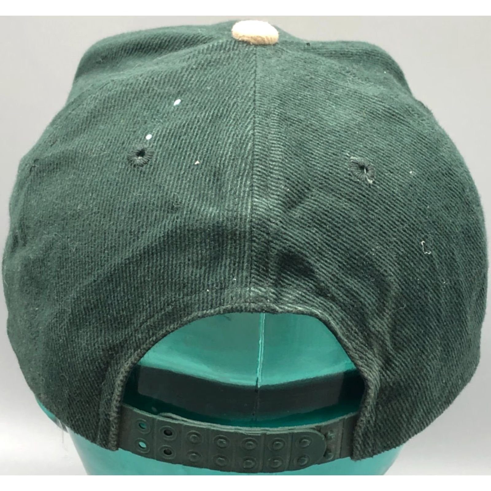 Vintage VINTAGE John Deere Hat Cap Snap Back Green Tan Trucker Base Ball Dad Farm Adult Size ONE SIZE - 3 Thumbnail