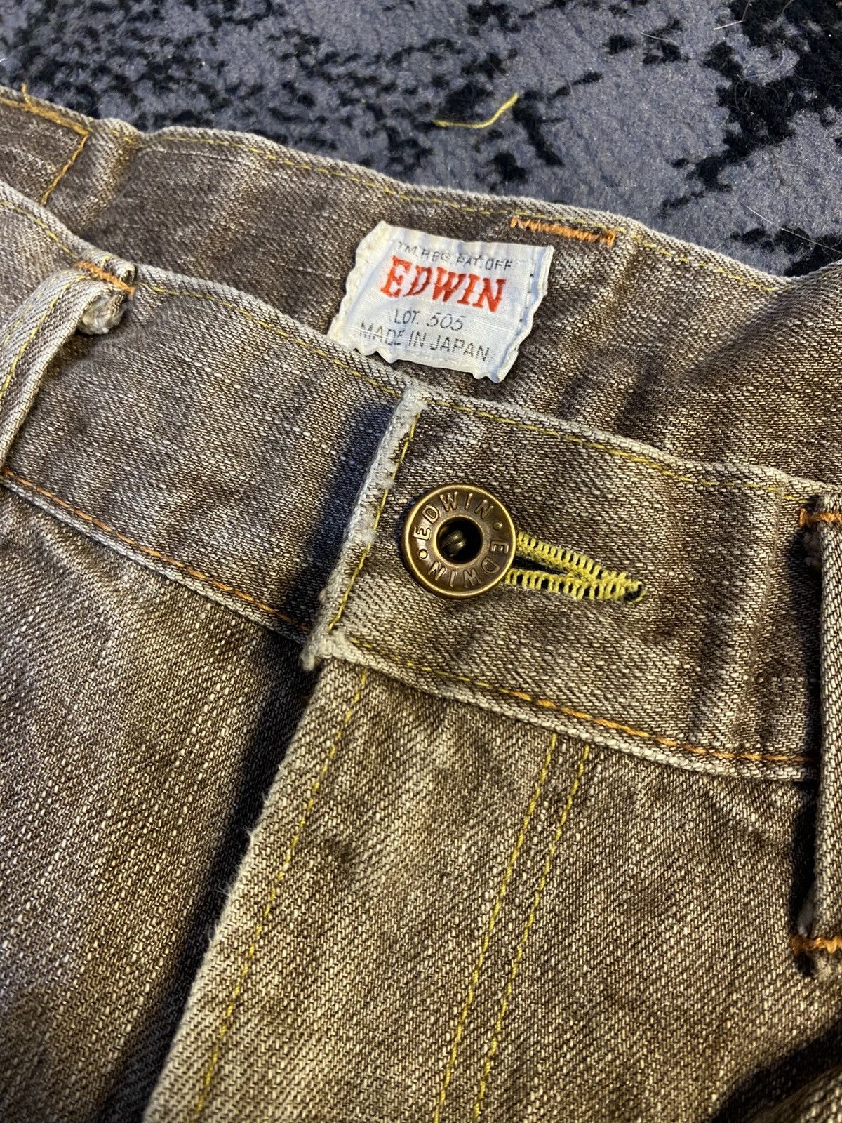 Edwin Edwin 505zx Light Brown Wash Selvedge Denim 🔥 Size US 31 - 11 Thumbnail