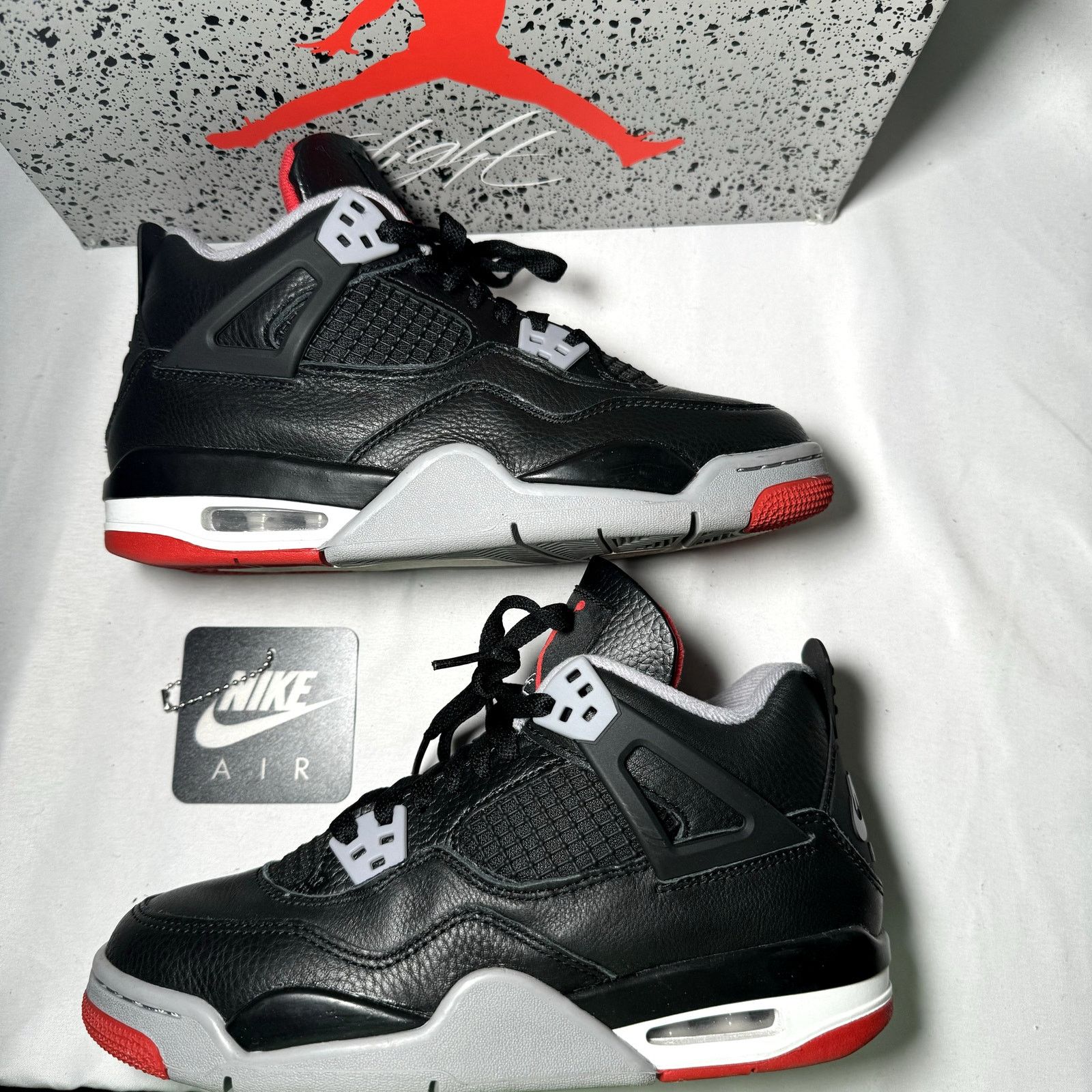Jordan Brand × Nike Size 5.5 - Air Jordan 4 Retro GS Bred Reimagined Men's Shoes Size US 5.5 / EU 38 - 2 Thumbnail