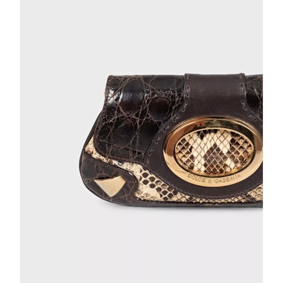 Dolce & Gabbana Dolce & Gabbana Brown Python Leather Crossbody Bag Size ONE SIZE - 5 Thumbnail