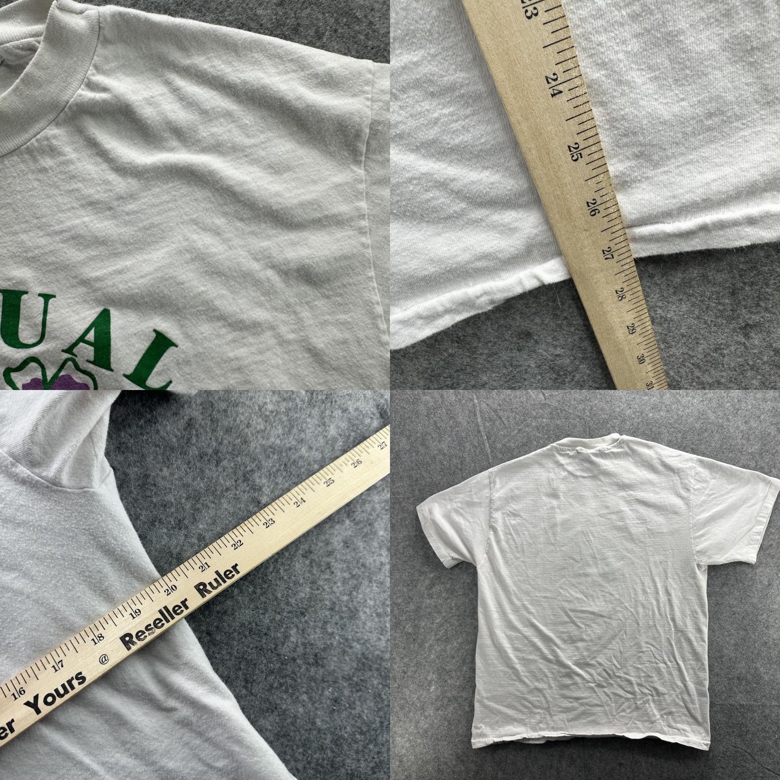Hanes VINTAGE Hanes Annual Bloom in Savoy Graphic T-Shirt Mens Large White 90s Flower Event Tee Size US L / EU 52-54 / 3 - 8 Thumbnail