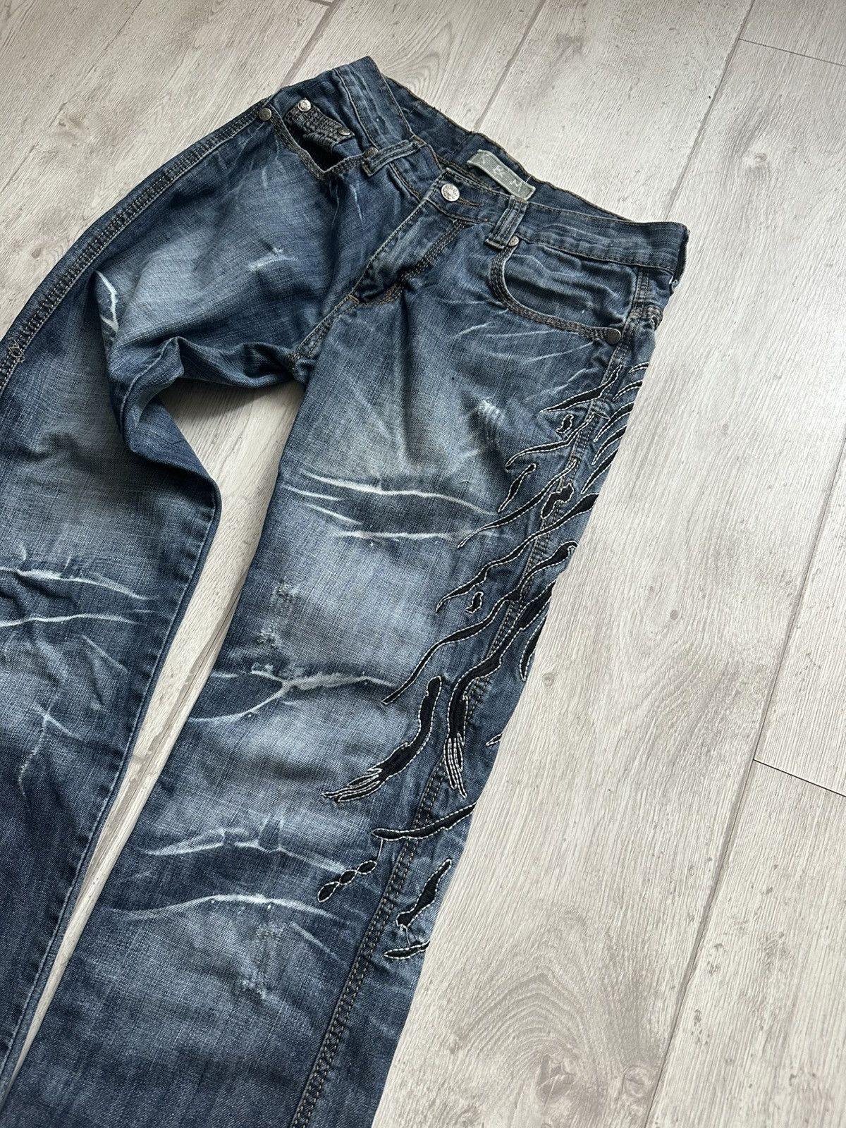 Japanese Brand Vintage Streetwear Denim Jeans Y2K Avant Garde Size US 30 / EU 46 - 6 Thumbnail