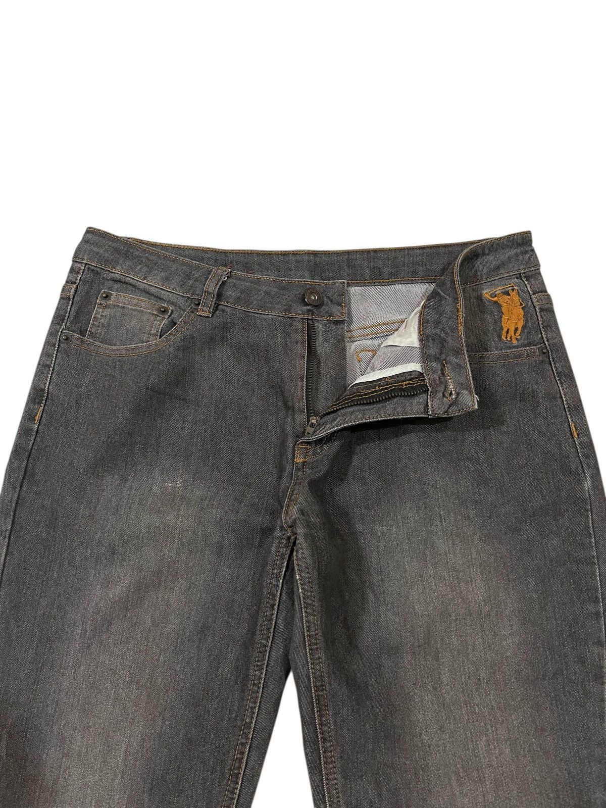 Polo Ralph Lauren POLO Straight Fit Jeans Embroidered Pocket Logo Denim Size US 31 - 6 Thumbnail