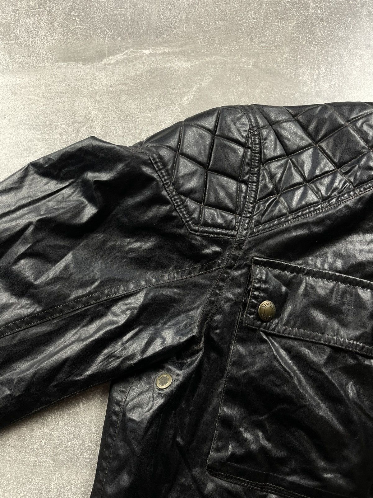 Belstaff Belstaff Waxed Cotton Quilted Biker Motorcycle Jacket Black Size US L / EU 52-54 / 3 - 12 Thumbnail