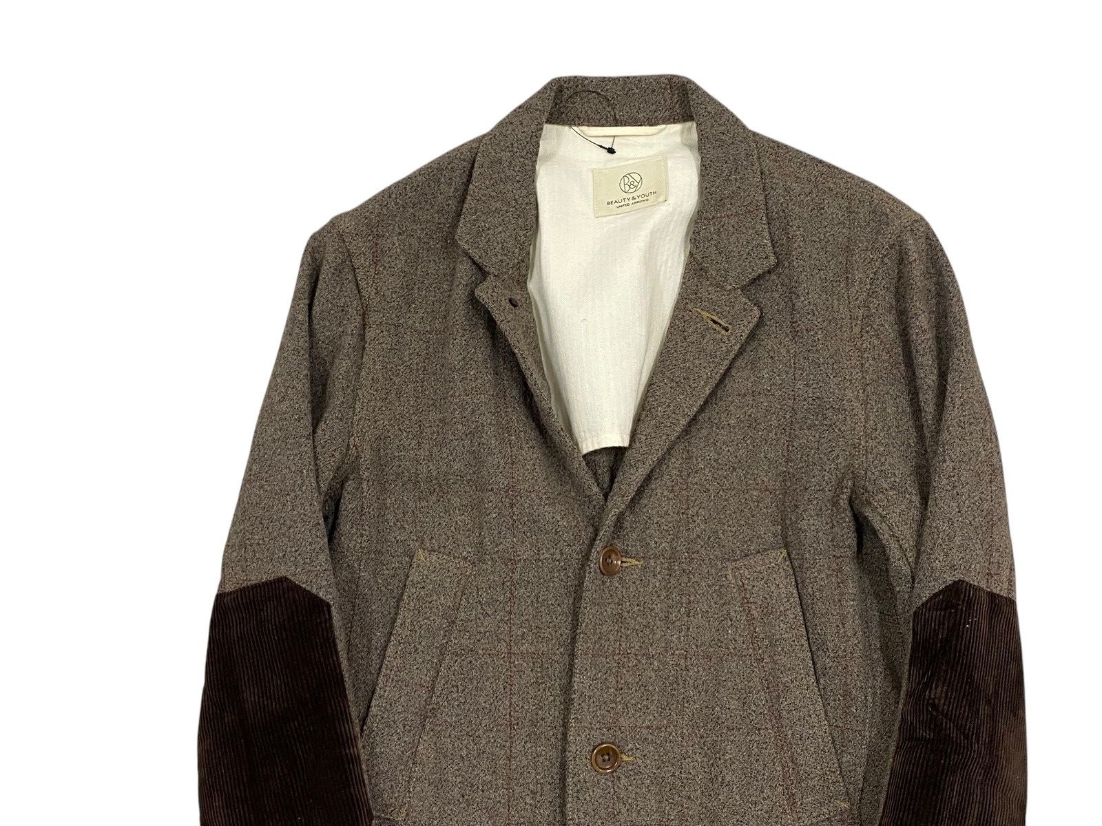 BEAUTY&YOUTH Beauty & Youth United Arrows Brown Houndstooth Coat Size US S / EU 44-46 / 1 - 3 Thumbnail