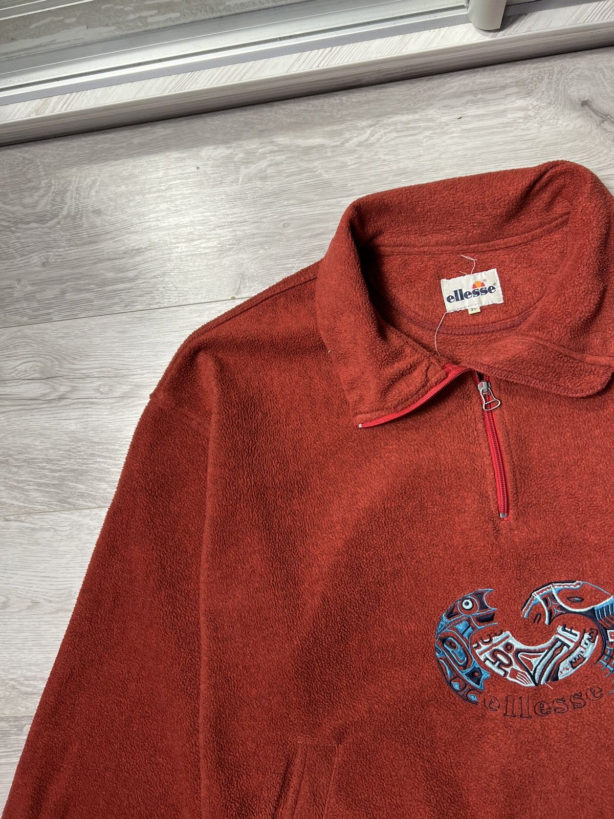 Ellesse Archive Vintage Ellesse Big Logo Fleece Pullover Zip Jacket Size US XL / EU 56 / 4 - 3 Thumbnail