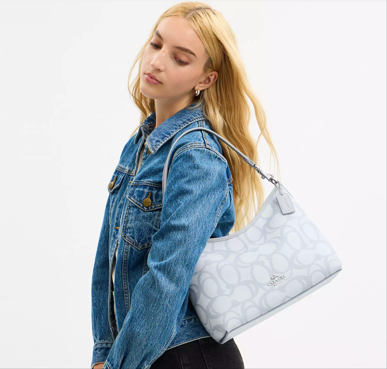 Coach Laurel Shoulder Bag In Sketch Signature Canvas CBH87 Size ONE SIZE - 10 Thumbnail